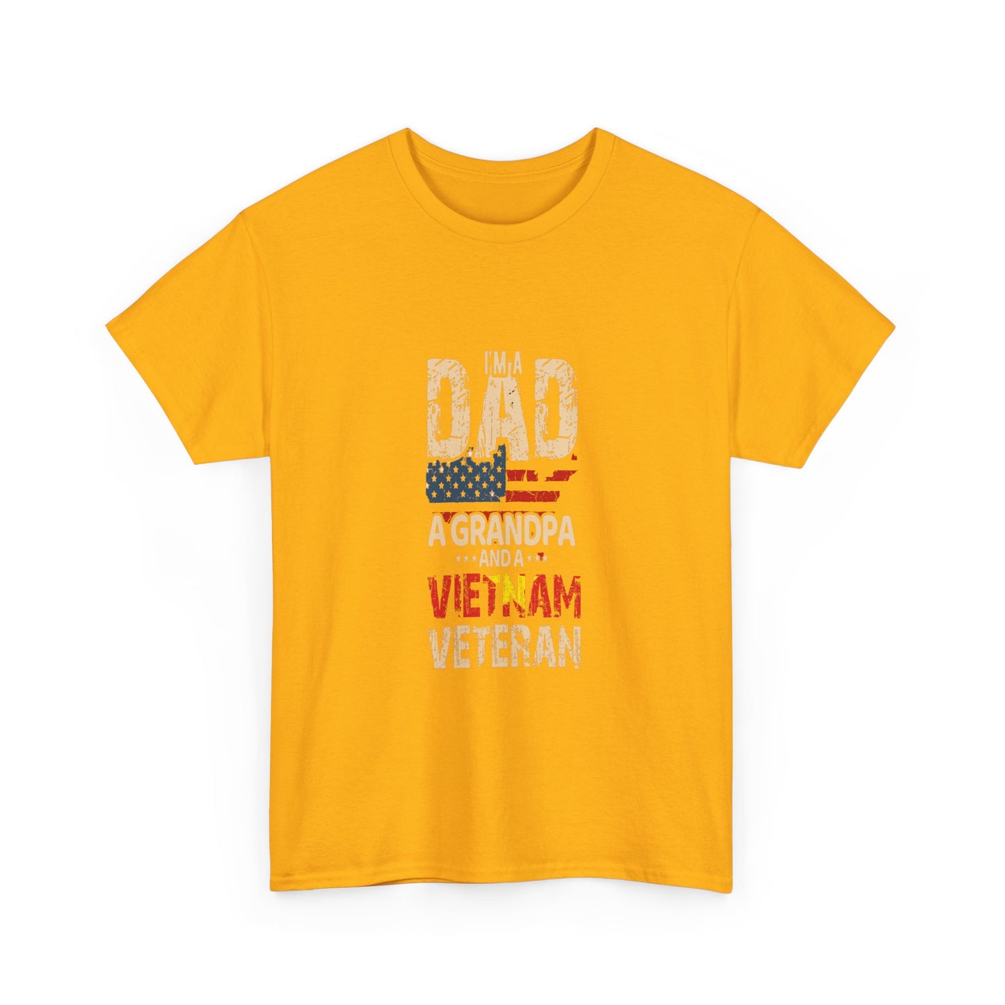 Vietnam Veteran Dad T-Shirt, Unisex Heavy Cotton Tee for Father's Day, Patriotic Gift, Grandpa Shirt, Memorial Day Tops