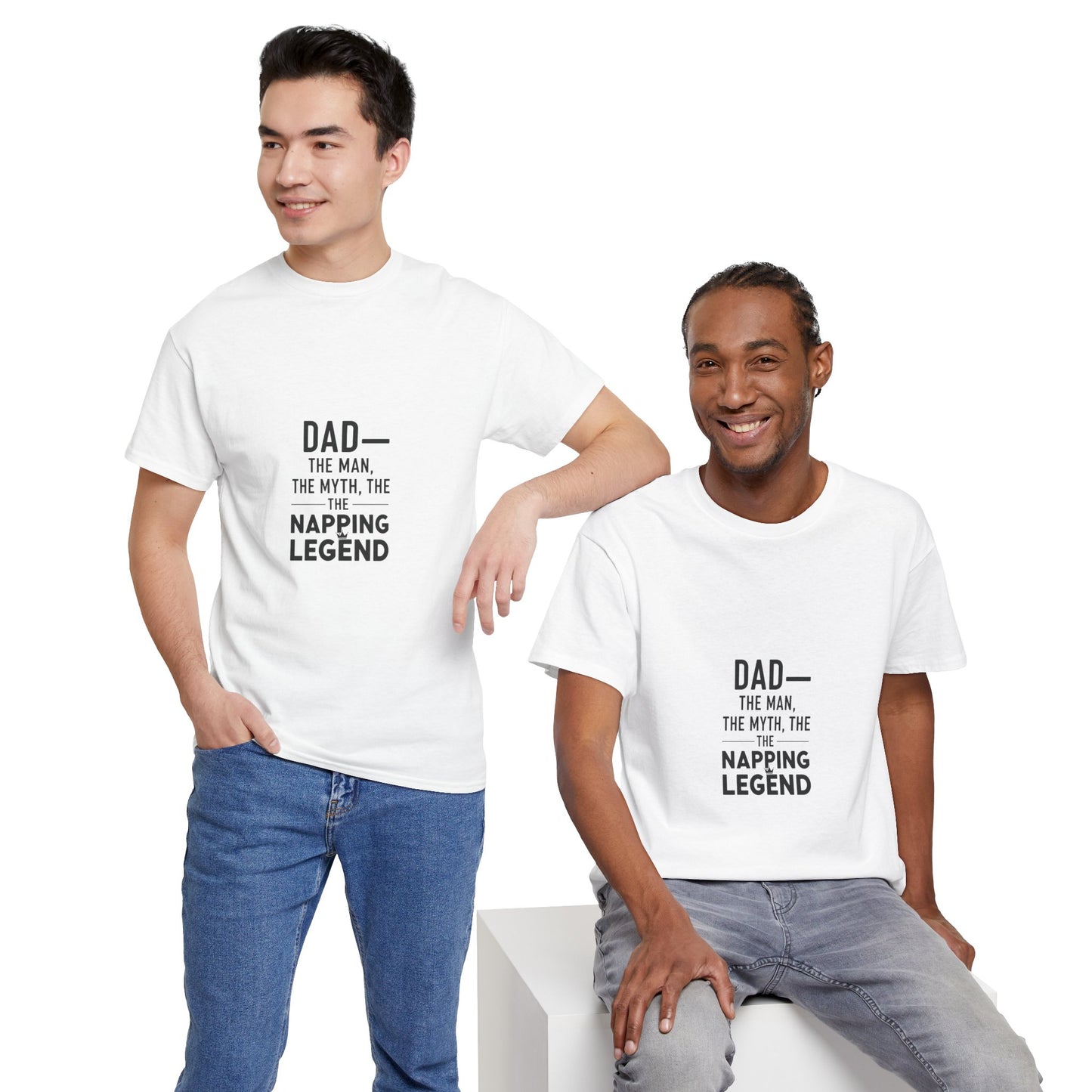 Dad Napping Legend Tee, Father's Day Gift, Funny T-Shirt, Unisex Cotton Tee, Gift for Dad, Cool Dad Shirt, Personalized Father's Day Apparel