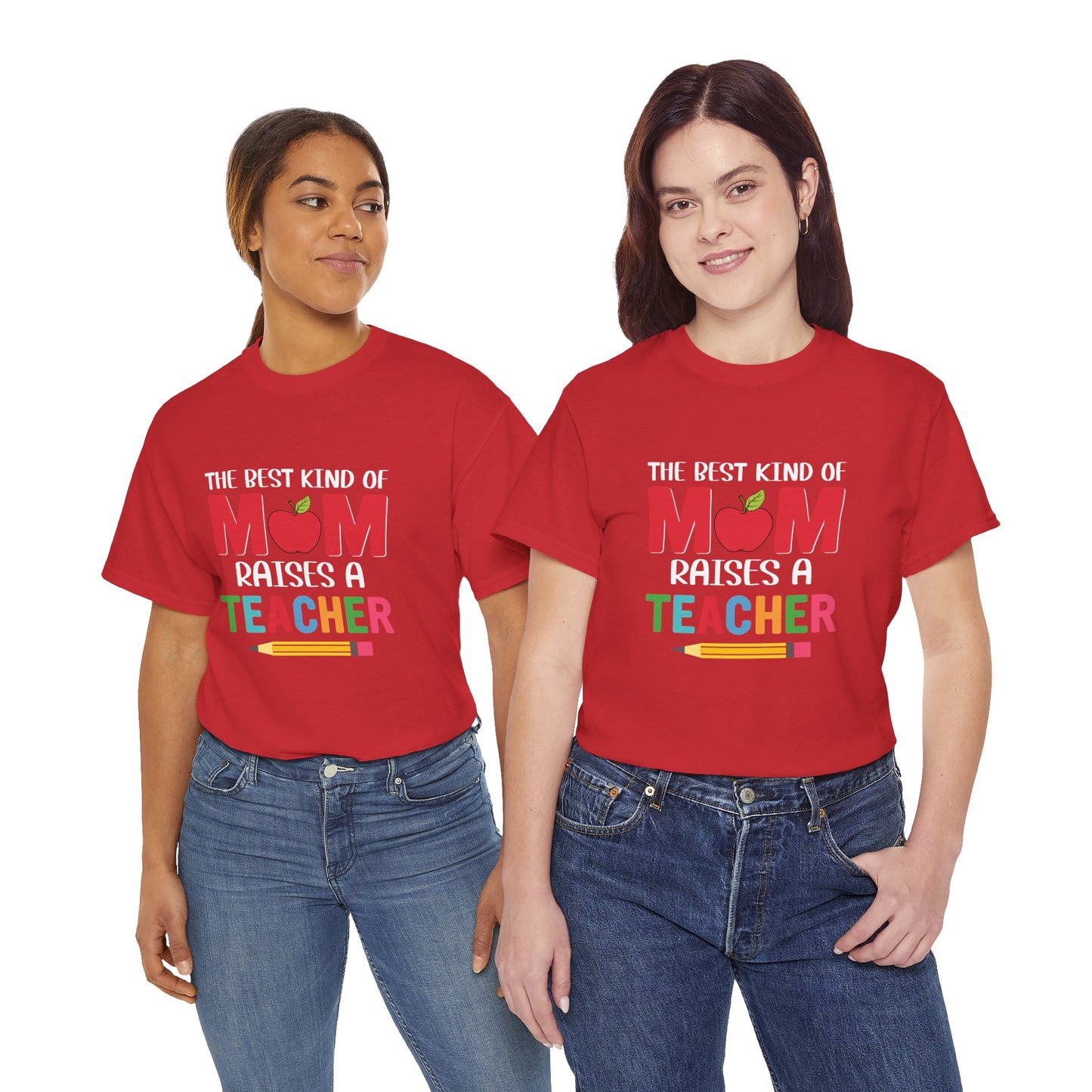 Mom Teacher Tee - Unisex Heavy Cotton, Gift for Teachers, Back to School Shirt, Funny Mom Shirt, Cute Teacher Apparel