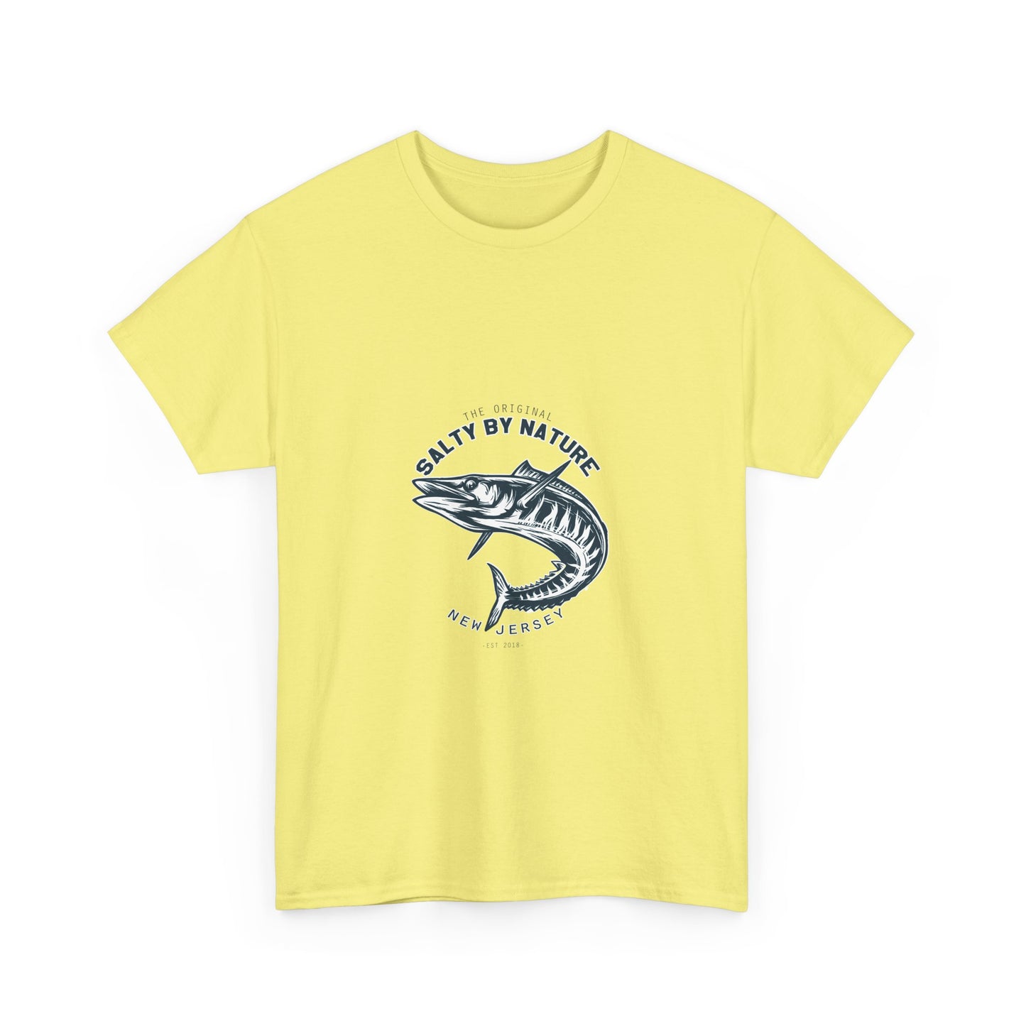 Salty By Nature Unisex Heavy Cotton Tee, Fishing Lover Gift, Outdoor Enthusiast Shirt, Summer Casual Wear, Beach Day Outfit