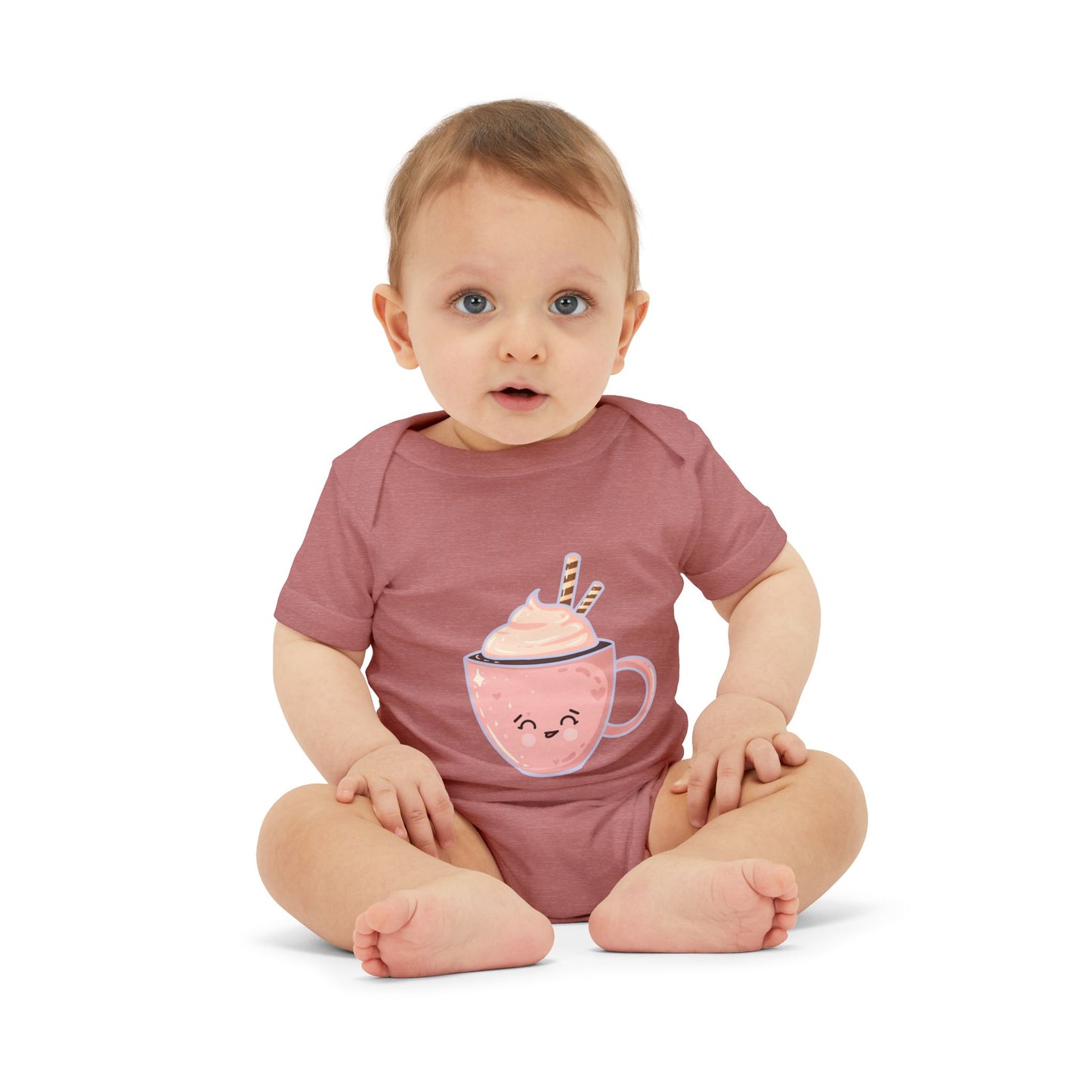 Cute Hot Chocolate Infant Onesie, Baby Shower Gift, Holiday Outfit, Newborn Clothing, Festive Baby Wear, Winter Celebration Attire