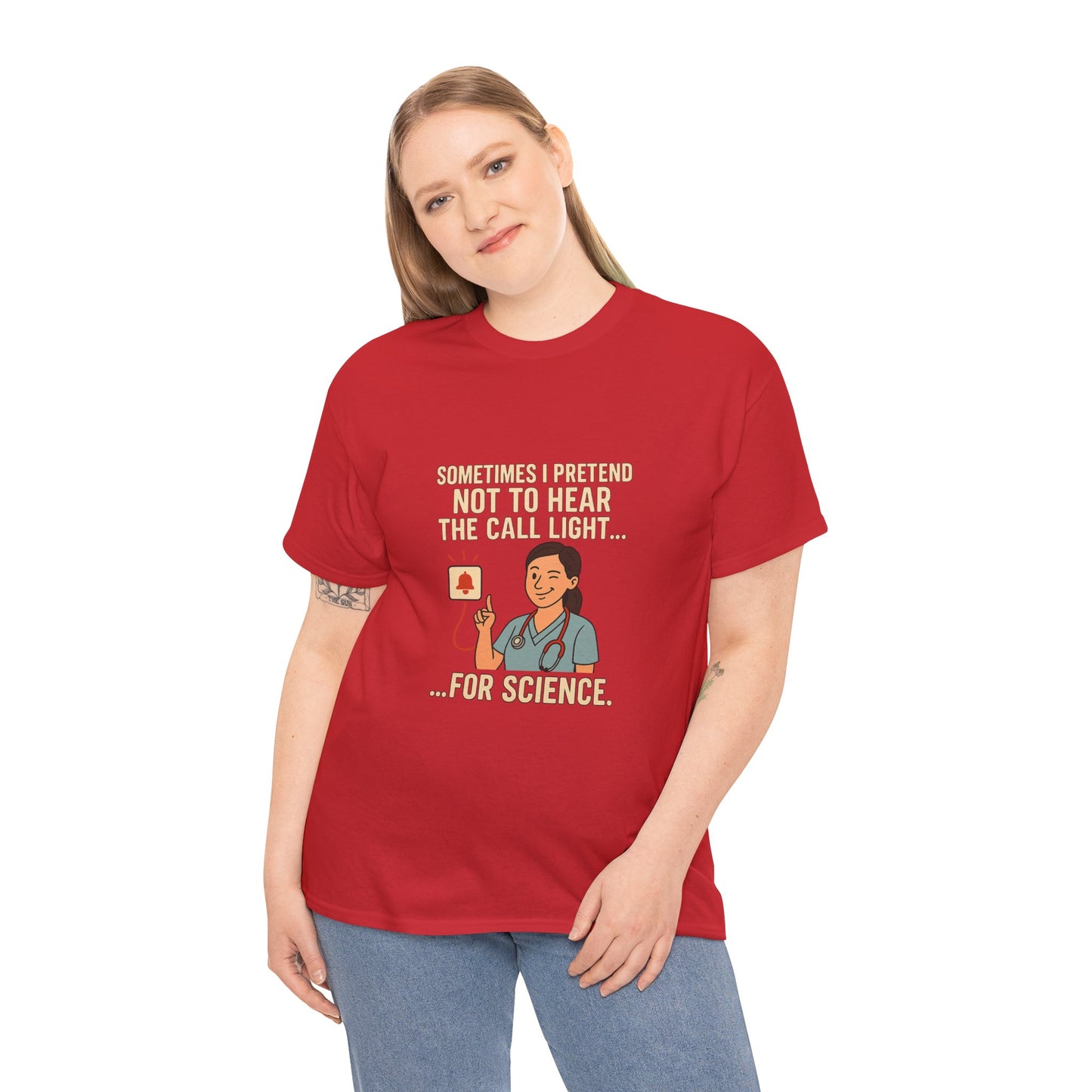 Funny Science Nurse Tee, Unisex Heavy Cotton Tee for Healthcare Workers, Gift for Nurses, Medical Humor Shirt, Nurses Week Apparel