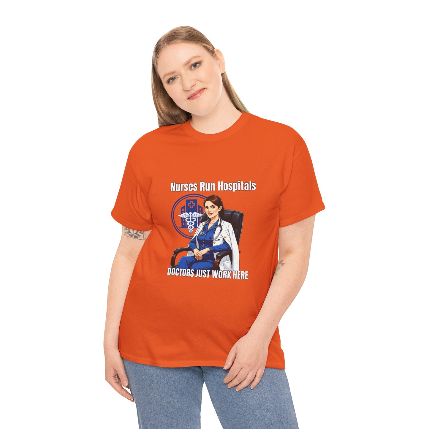 Nurse Appreciation Tee, Unisex Heavy Cotton Tee, Gifts for Nurses, Hospital Staff Shirt, Nurse's Day Celebration Tee, Medical Humor Apparel