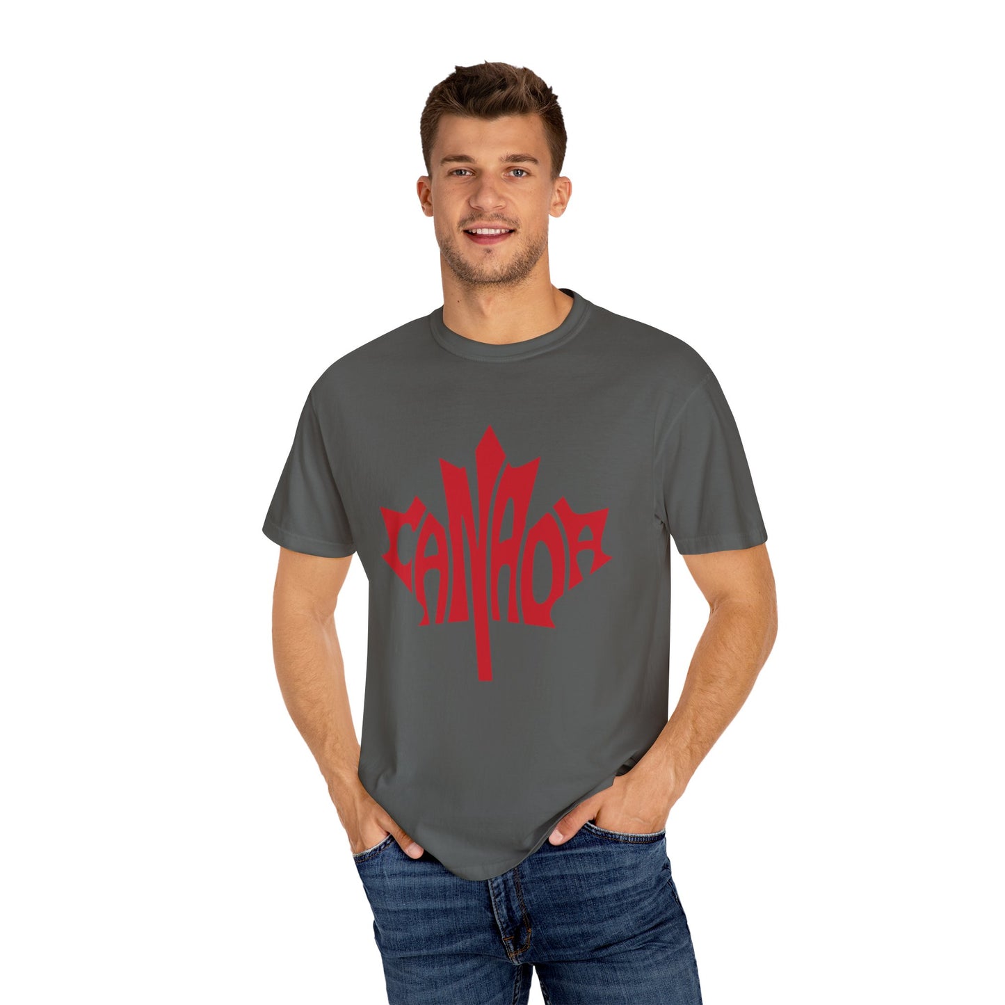 Canada Graphic T-Shirt, Unisex Tee, Garment-Dyed Style, Casual Wear, Summer Essentials, Canadian Pride, Unique Gift Idea