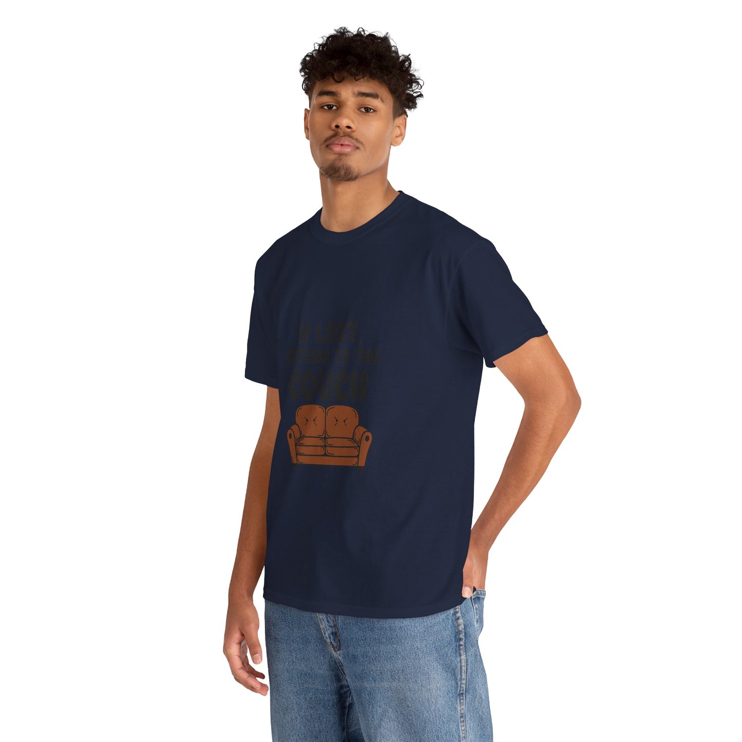 Funny Couch Tee, Unisex Heavy Cotton Tee, Comfort Shirt for Homebodies, Perfect Gift for Couch Lovers, Casual Wear, Quirky Shirt