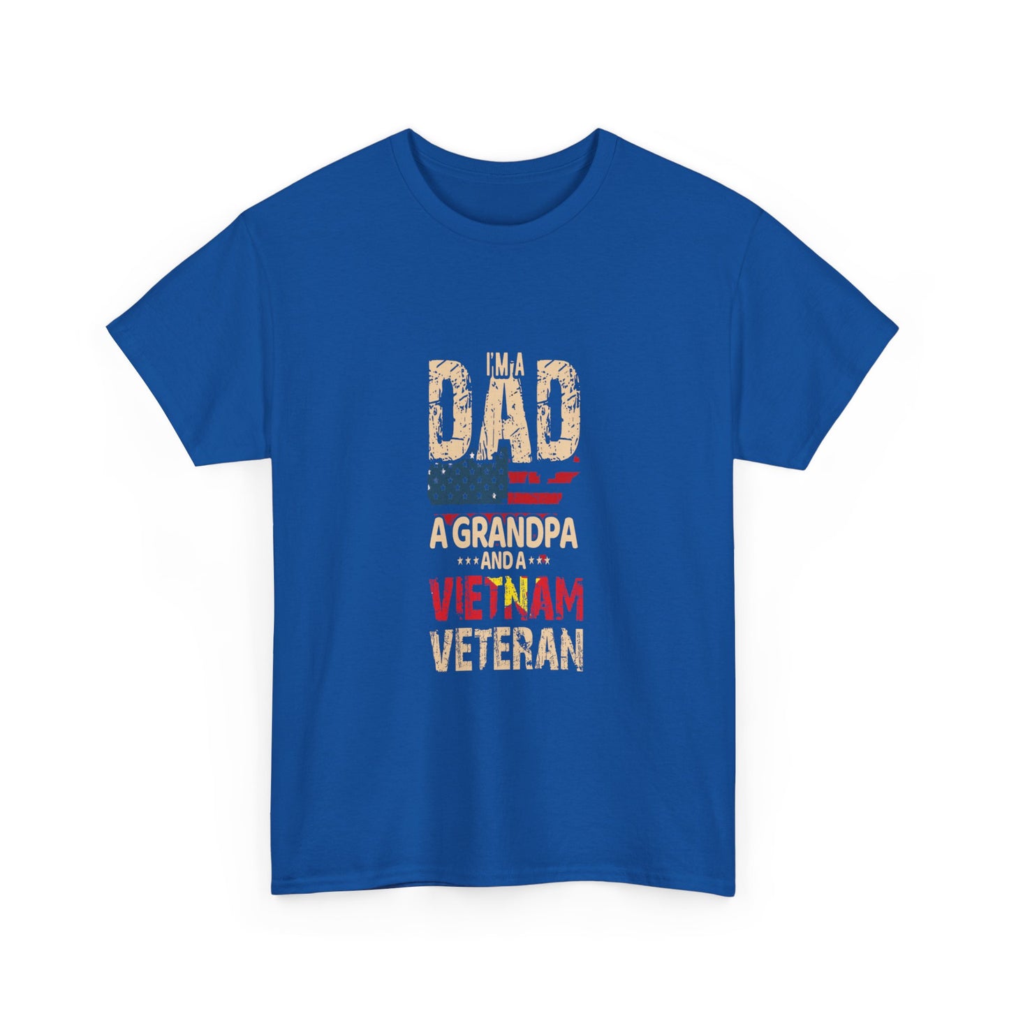 Vietnam Veteran Dad T-Shirt, Unisex Heavy Cotton Tee for Father's Day, Patriotic Gift, Grandpa Shirt, Memorial Day Tops