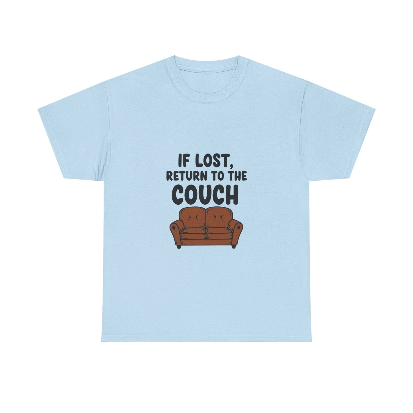 Funny Couch Tee, Unisex Heavy Cotton Tee, Comfort Shirt for Homebodies, Perfect Gift for Couch Lovers, Casual Wear, Quirky Shirt