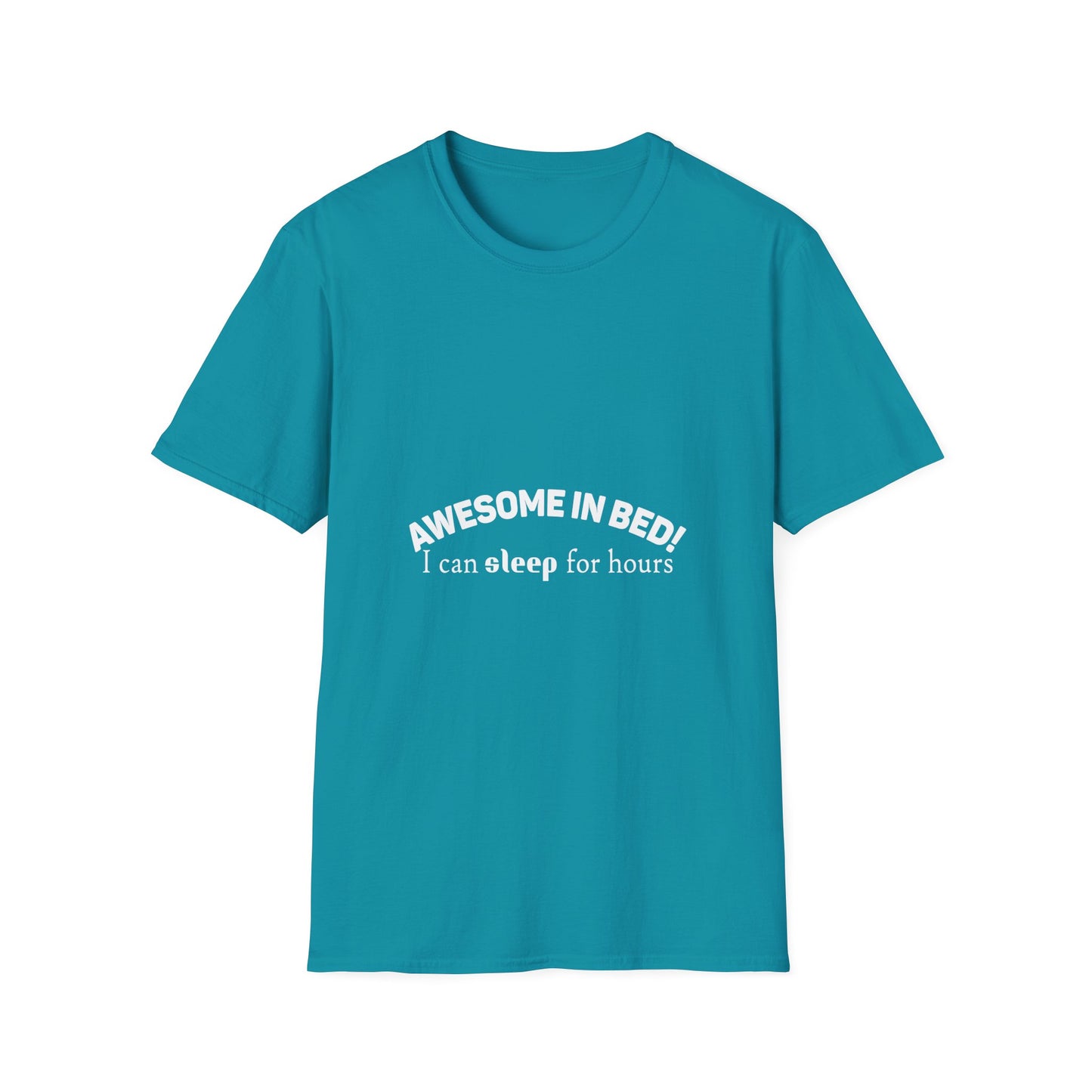 Awesome in Bed Unisex T-Shirt - Funny Sleep Tee, Gift for Sleepers, Cozy Casual Wear, Birthday Gift, Sleepover Shirt