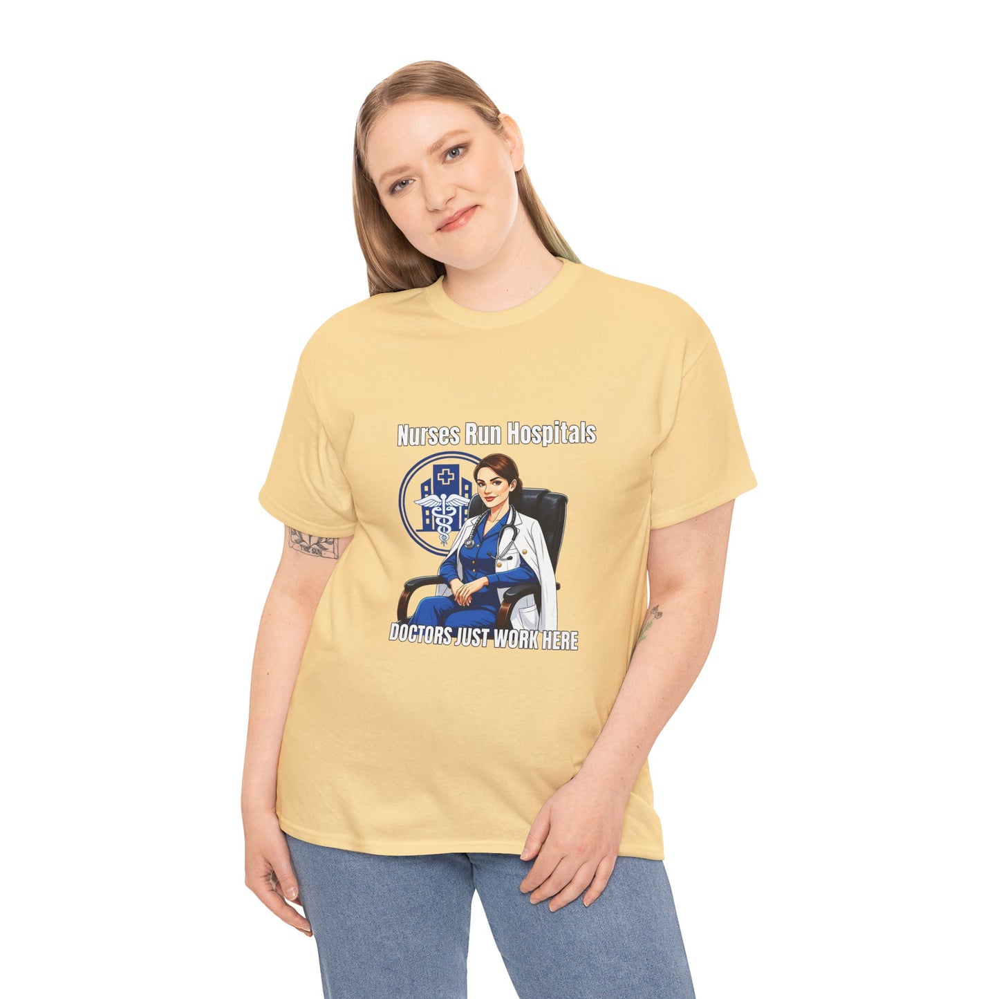 Nurse Appreciation Tee, Unisex Heavy Cotton Tee, Gifts for Nurses, Hospital Staff Shirt, Nurse's Day Celebration Tee, Medical Humor Apparel