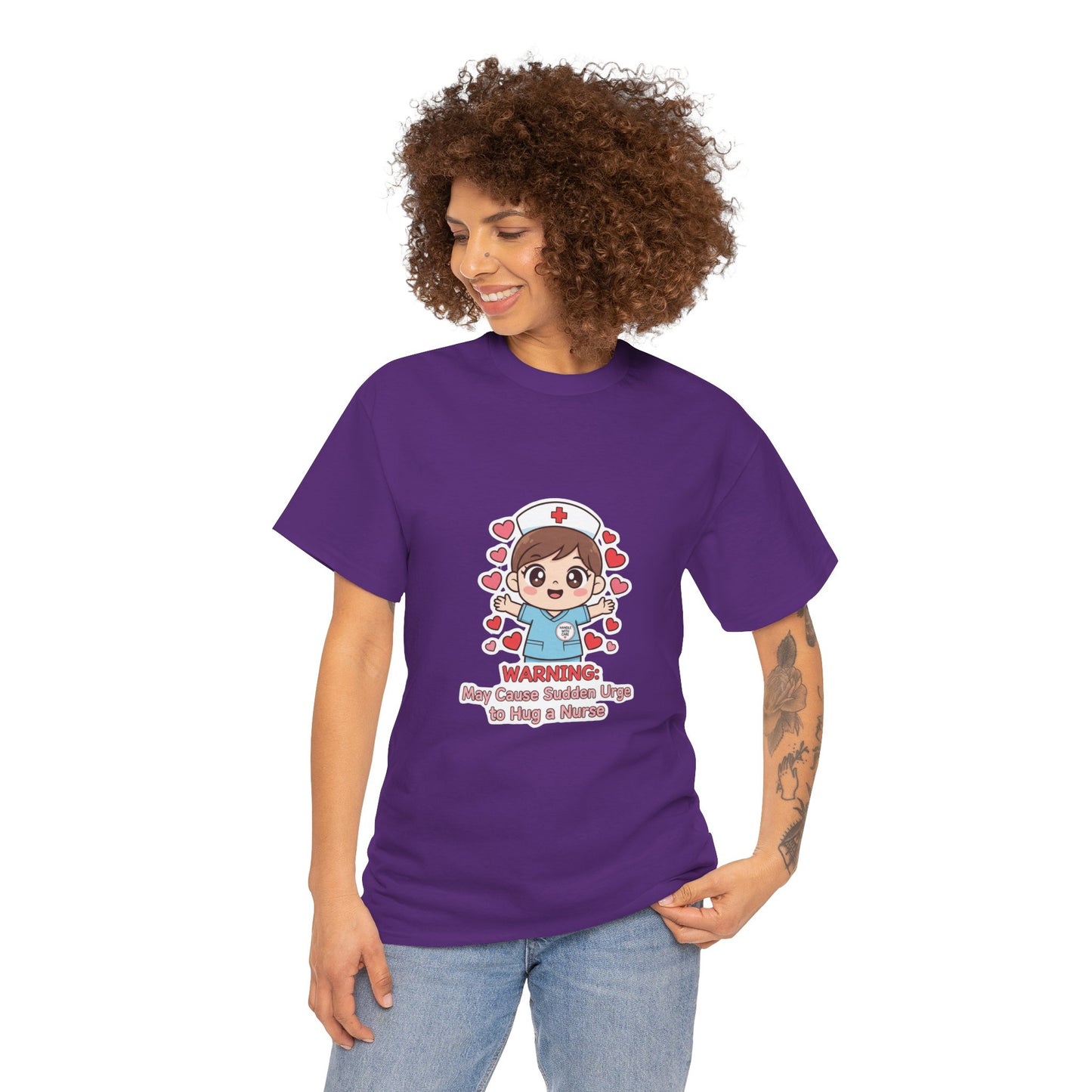 Nurse Humor Tee, Unisex Heavy Cotton Tee for Healthcare Workers, Cute Nurse Shirt, Gift for Nurses, Funny Medical Apparel, Casual T-Shirt