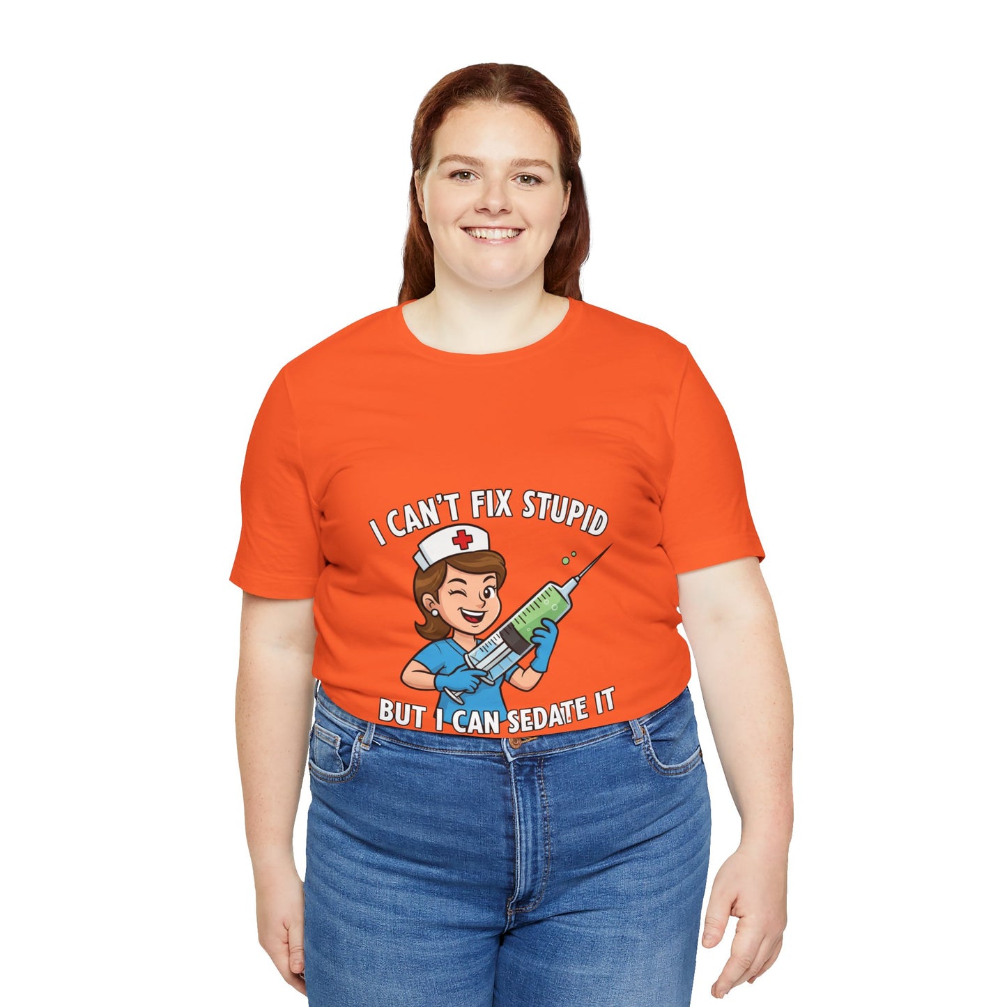 Funny Nurse Tee, I Can't Fix Stupid Shirt, Gift for Nurses, Medical Humor T-Shirt, Healthcare Apparel, Nursing Student Gift