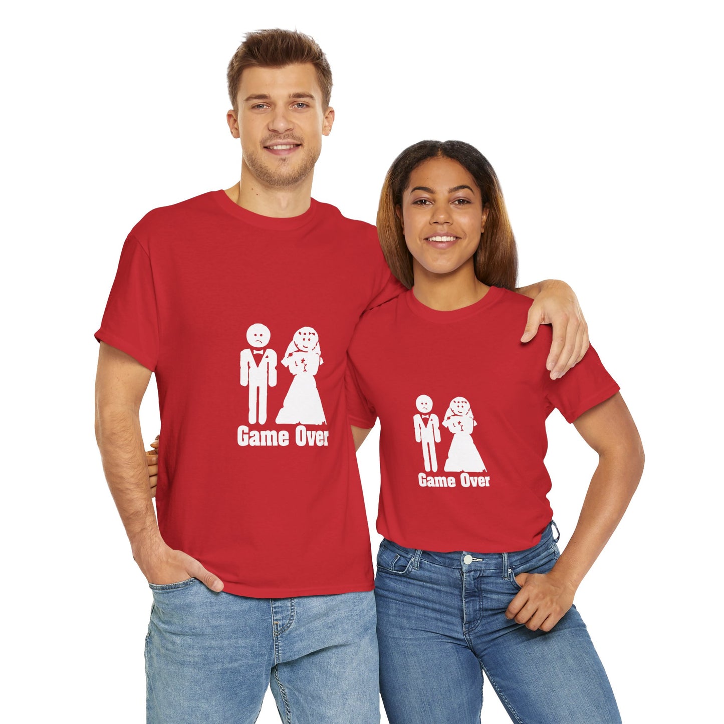 Game Over Wedding T-Shirt | Funny Bride & Groom Tee | Perfect for Couples, Engagement Party, Wedding Gifts, Anniversary
