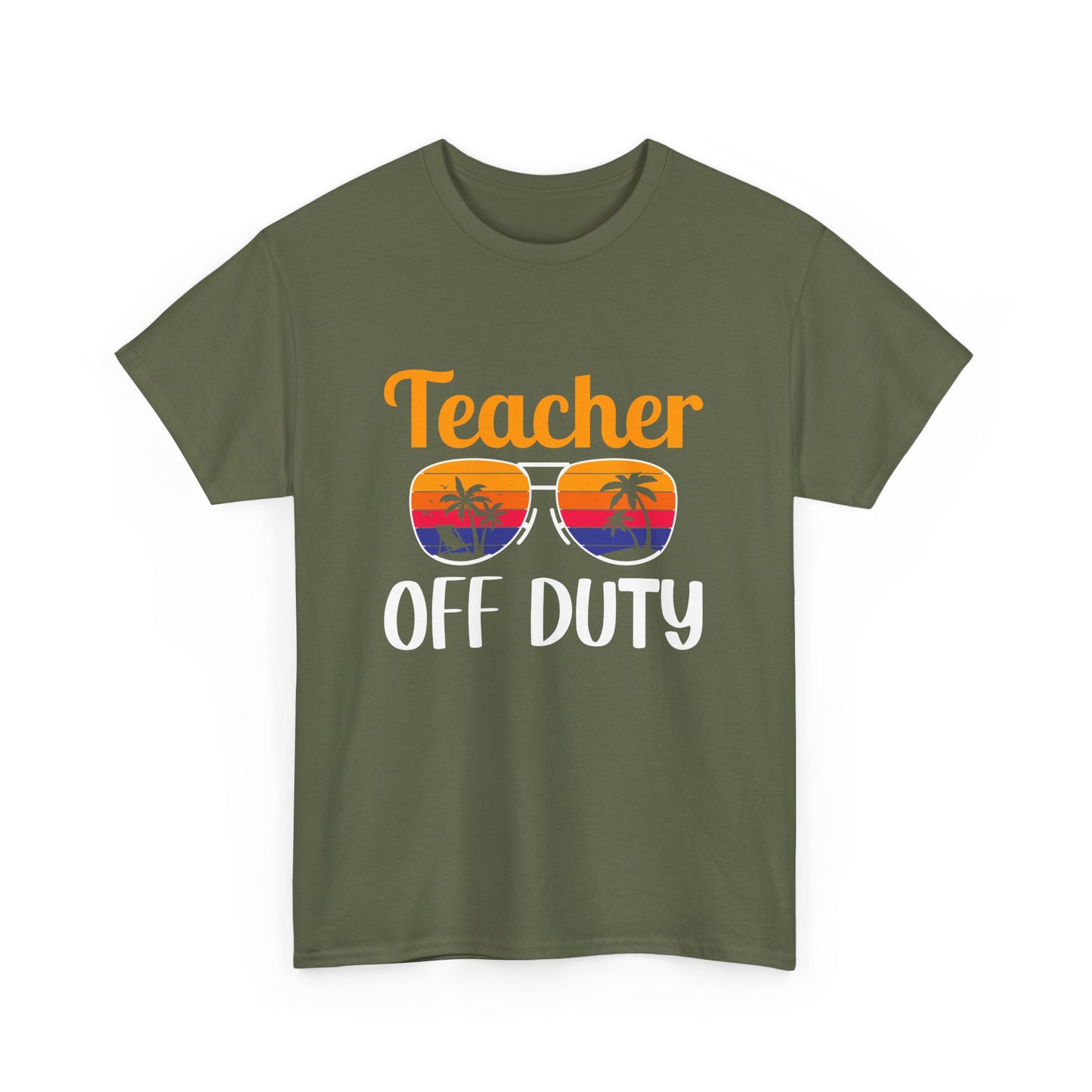 Teacher Off Duty Graphic Tee, Summer Teacher Shirt, Vacation Style, Gift for Educators, Relaxed Fit T-Shirt