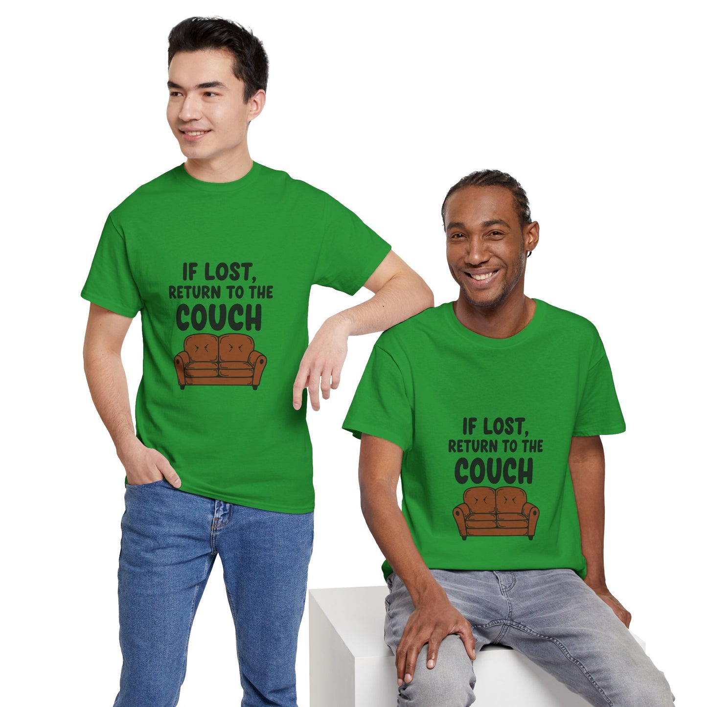 Funny Couch Tee, Unisex Heavy Cotton Tee, Comfort Shirt for Homebodies, Perfect Gift for Couch Lovers, Casual Wear, Quirky Shirt