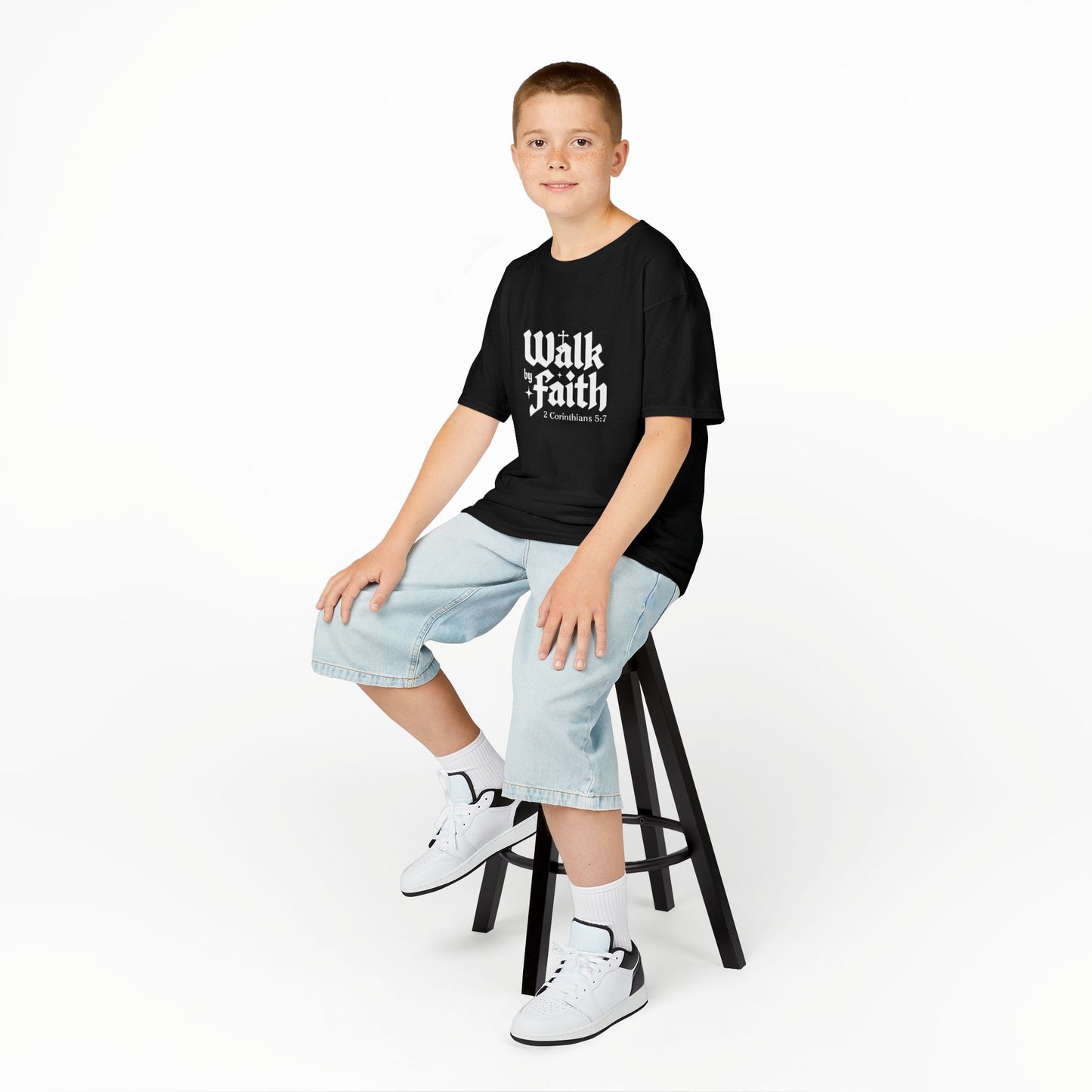 Kids Faith-Inspired Tee, Inspirational Kids Shirt, Religious T-Shirt for Kids, Christian Youth Apparel, Biblical Quote Tee