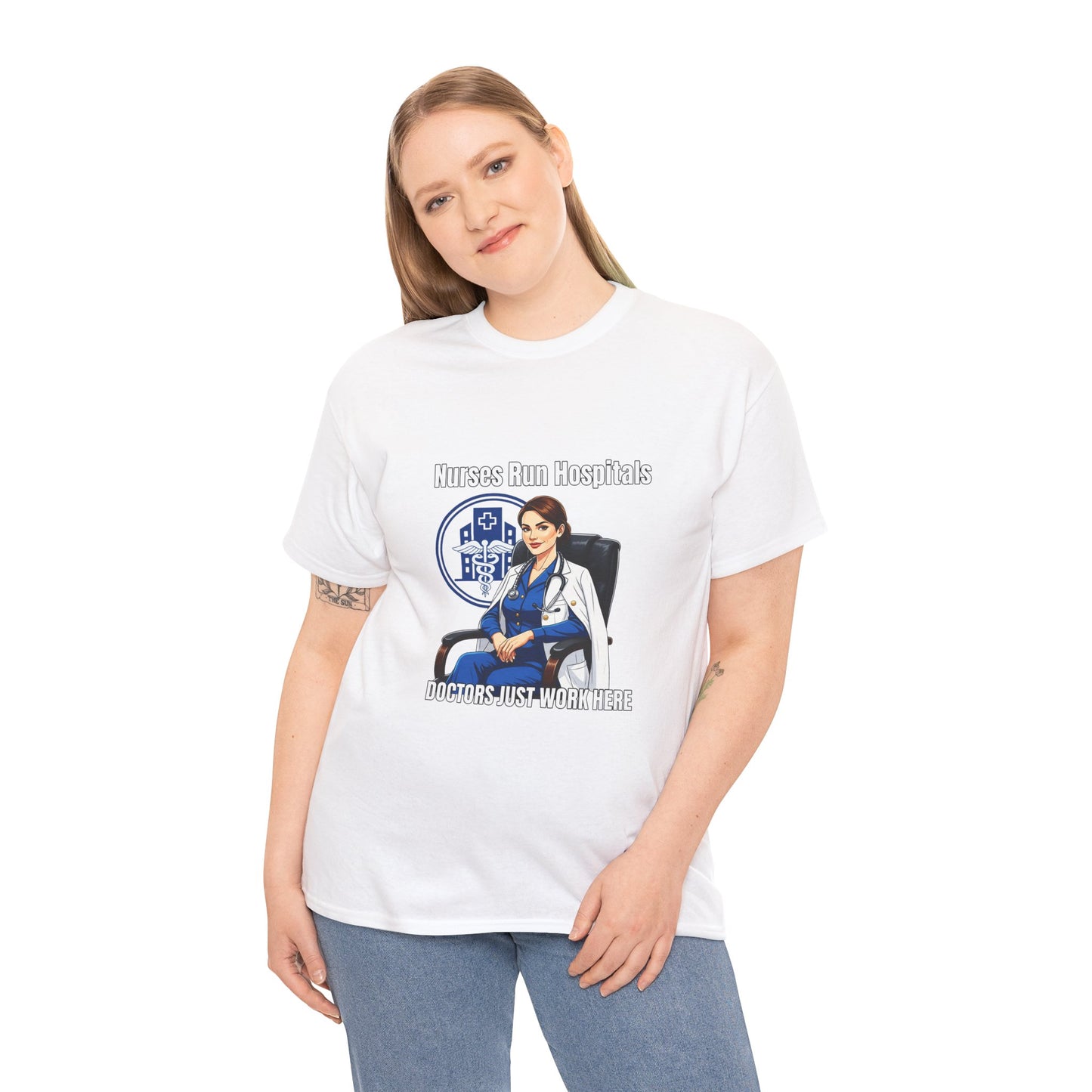 Nurse Appreciation Tee, Unisex Heavy Cotton Tee, Gifts for Nurses, Hospital Staff Shirt, Nurse's Day Celebration Tee, Medical Humor Apparel