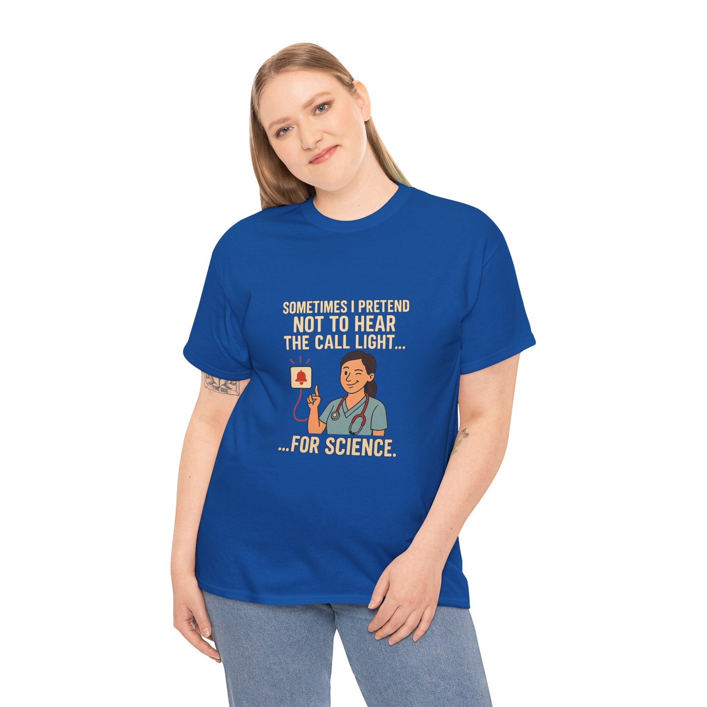 Funny Science Nurse Tee, Unisex Heavy Cotton Tee for Healthcare Workers, Gift for Nurses, Medical Humor Shirt, Nurses Week Apparel