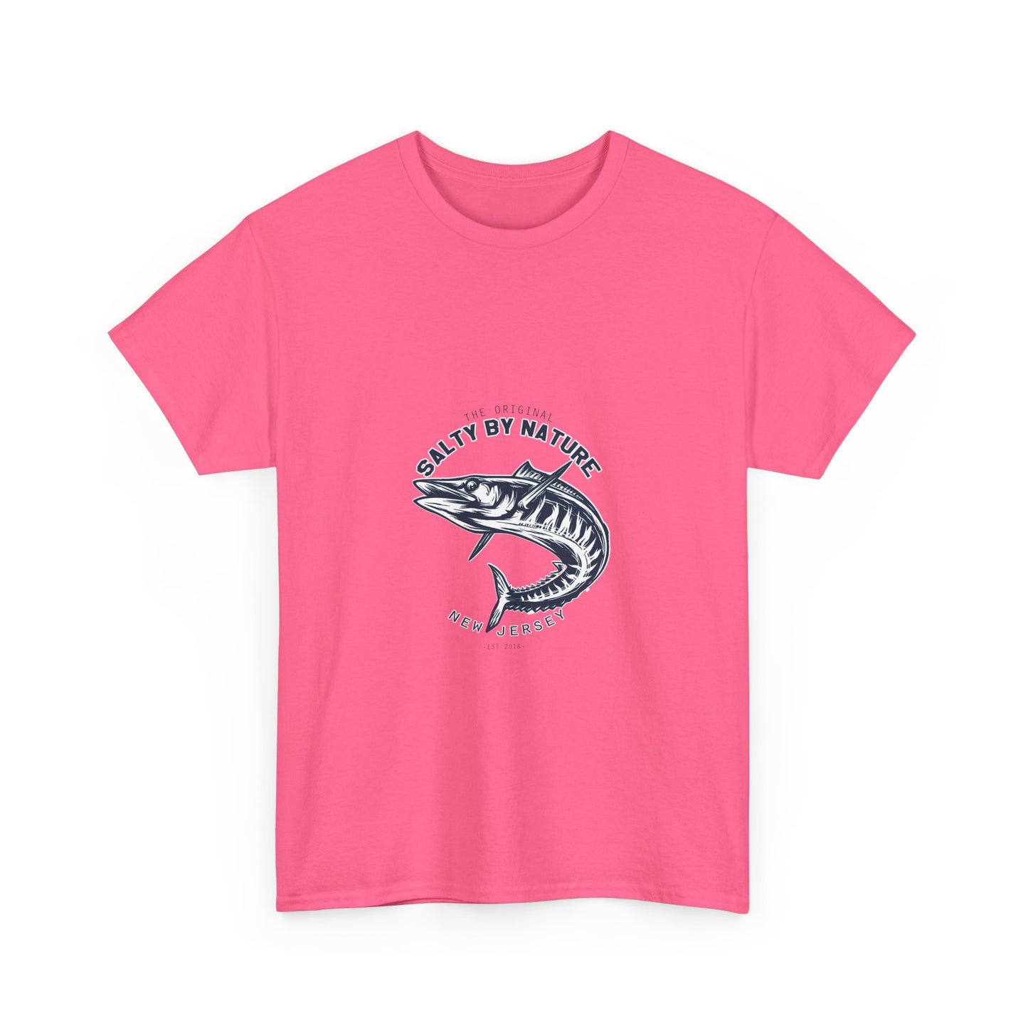 Salty By Nature Unisex Heavy Cotton Tee, Fishing Lover Gift, Outdoor Enthusiast Shirt, Summer Casual Wear, Beach Day Outfit