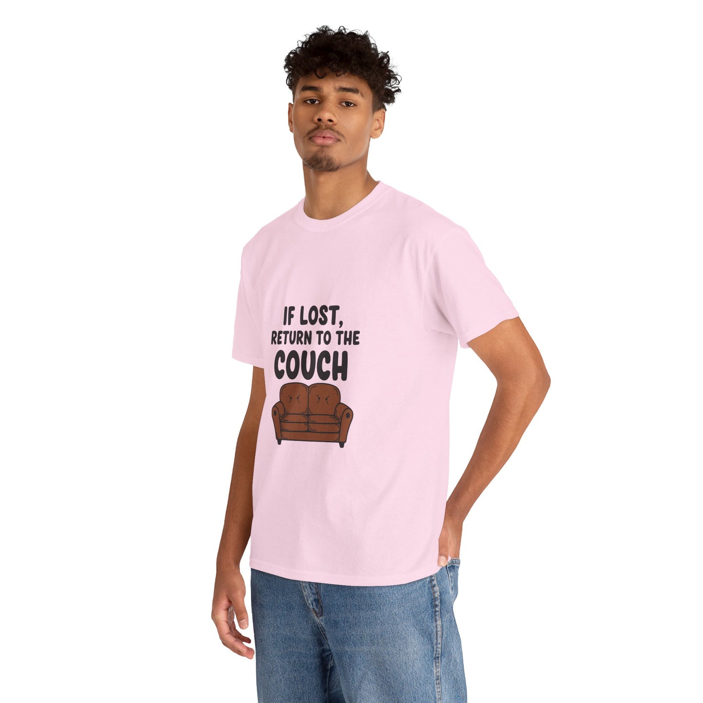 Funny Couch Tee, Unisex Heavy Cotton Tee, Comfort Shirt for Homebodies, Perfect Gift for Couch Lovers, Casual Wear, Quirky Shirt