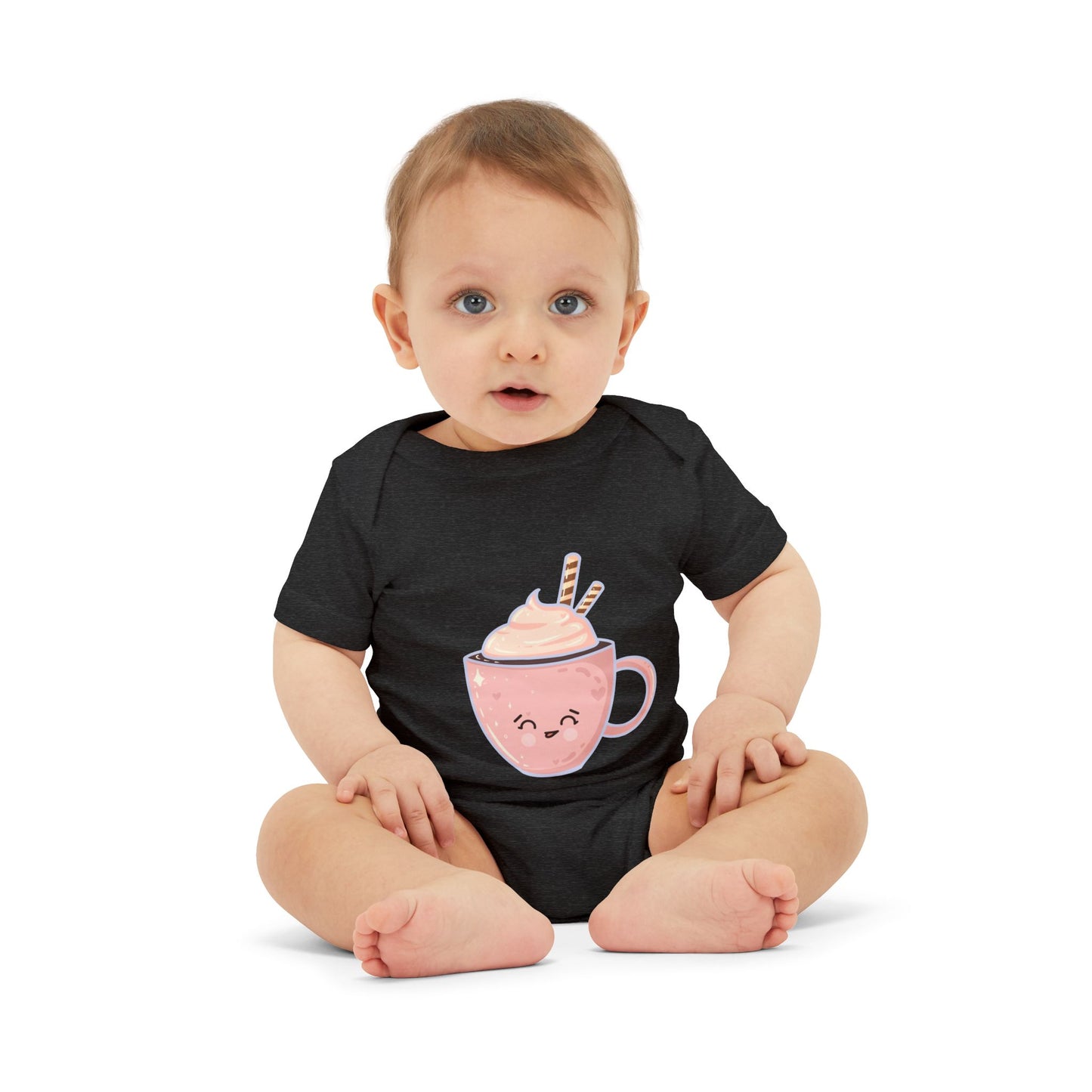 Cute Hot Chocolate Infant Onesie, Baby Shower Gift, Holiday Outfit, Newborn Clothing, Festive Baby Wear, Winter Celebration Attire