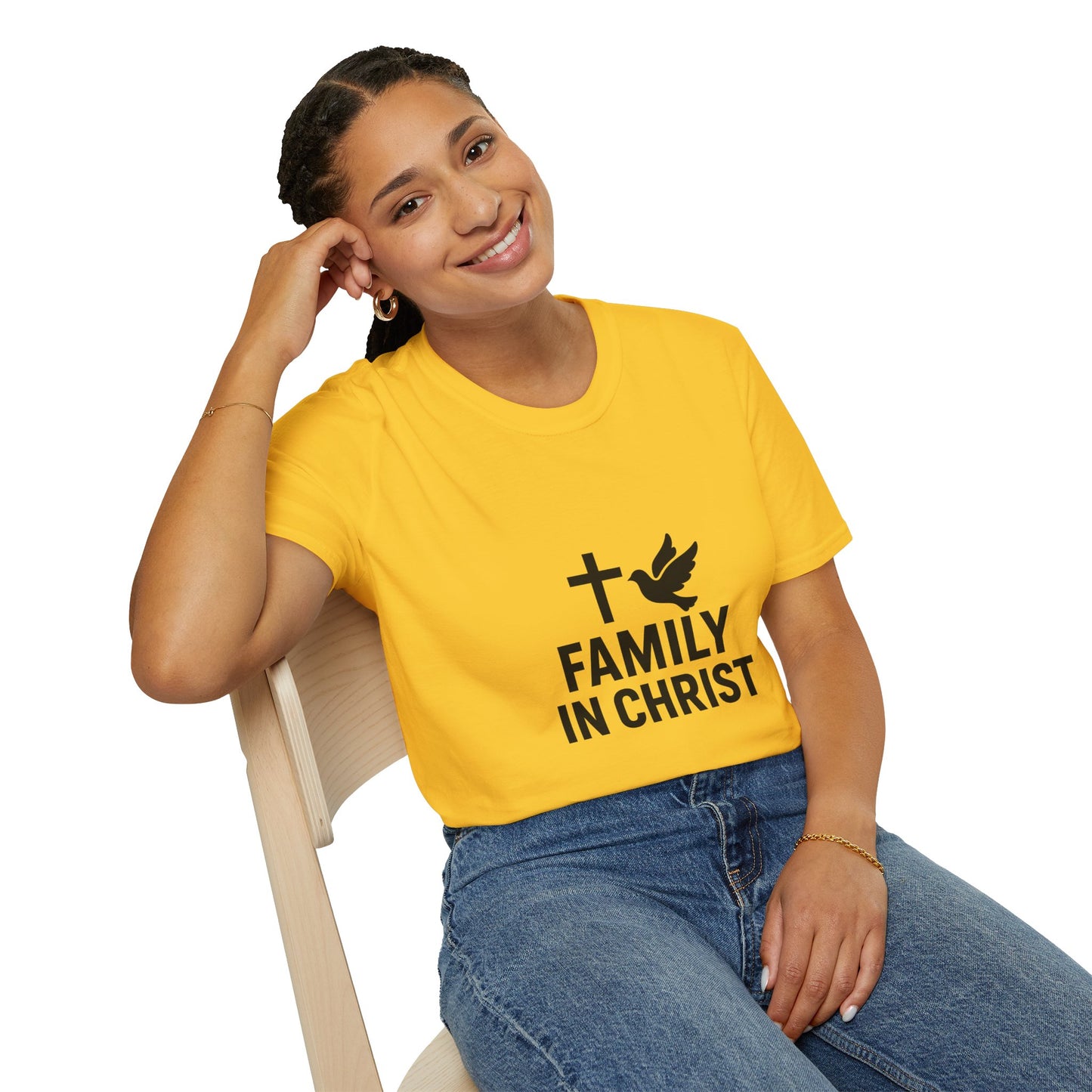 Faith-Inspired Family T-Shirt, Christian Gift, Unisex Tee for Family Events, Church Outfits, Religious Apparel