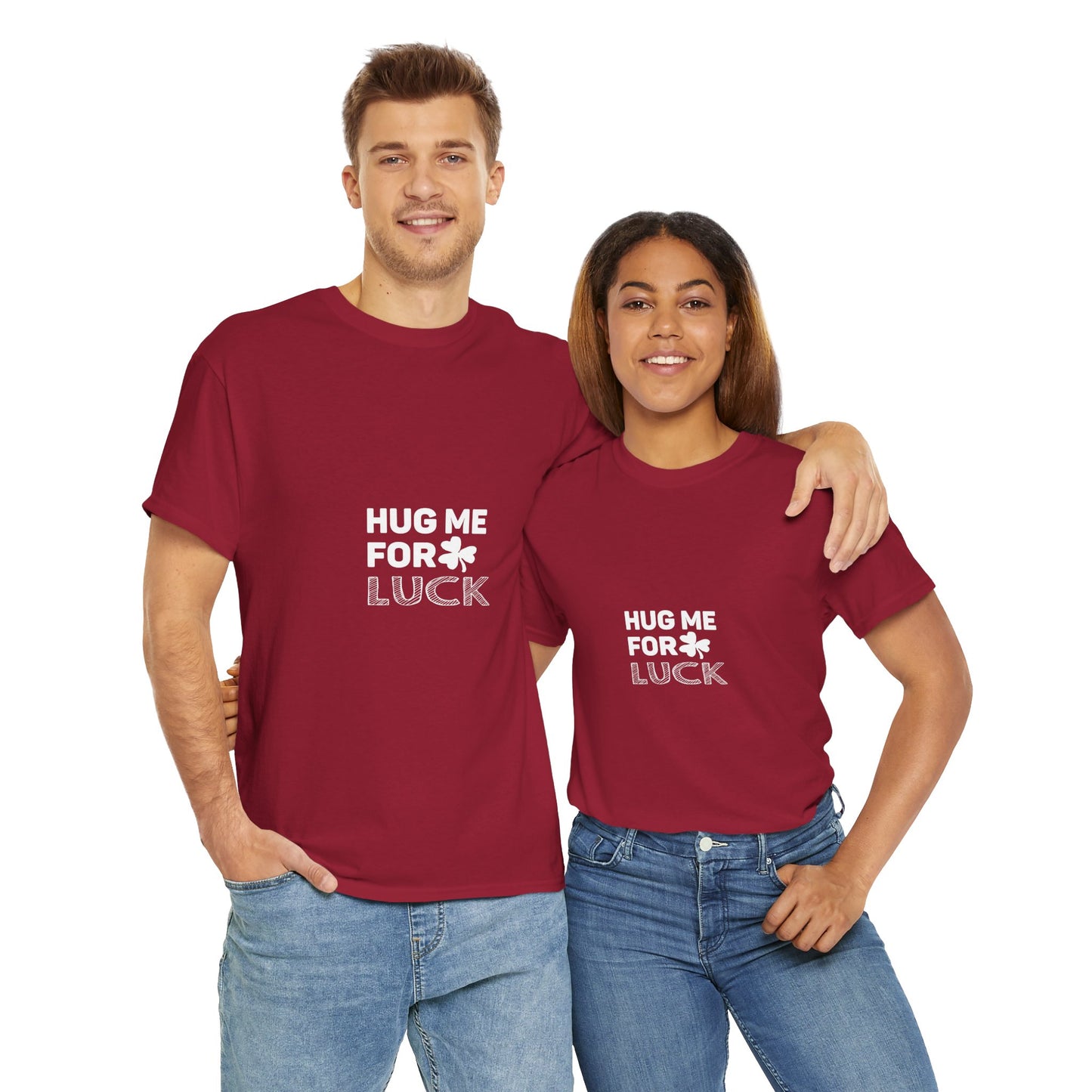 Lucky Hug Unisex Tee, Casual Wear, Gift for Friends, Good Luck Shirt, Birthday Gift, Positive Vibes