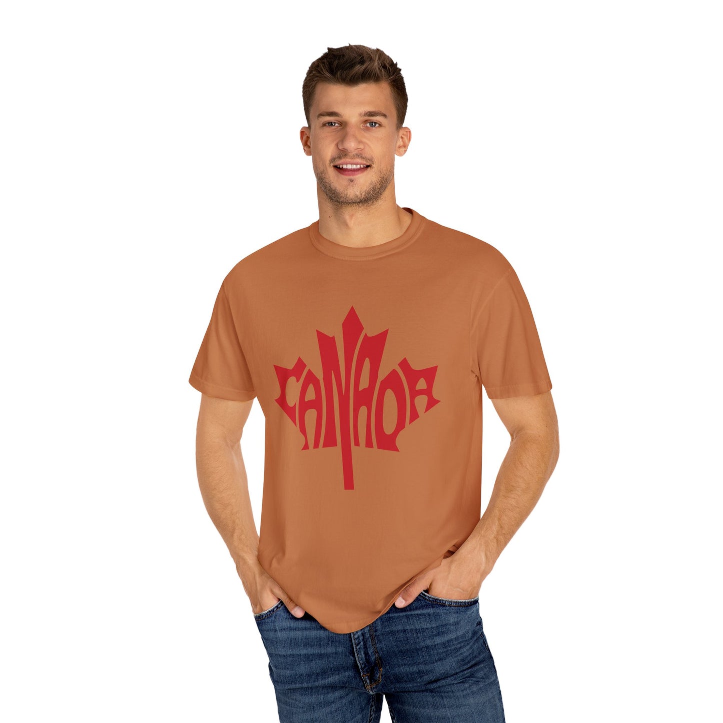 Canada Graphic T-Shirt, Unisex Tee, Garment-Dyed Style, Casual Wear, Summer Essentials, Canadian Pride, Unique Gift Idea
