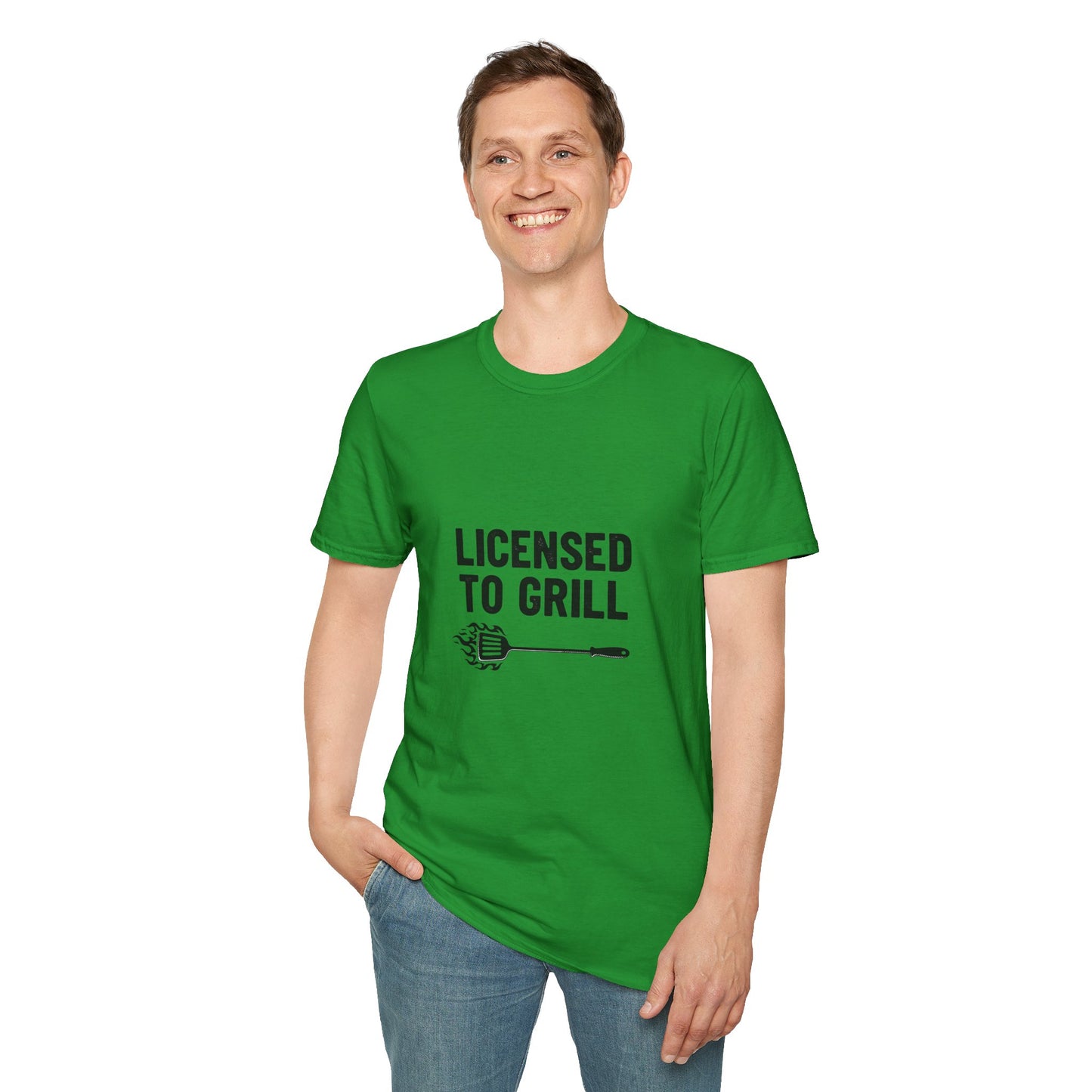 Licensed to Grill Unisex T-Shirt | Funny BBQ Apparel, Grilling Gift, Summer Cookout Top, Foodie Shirt, Outdoor Party Wear