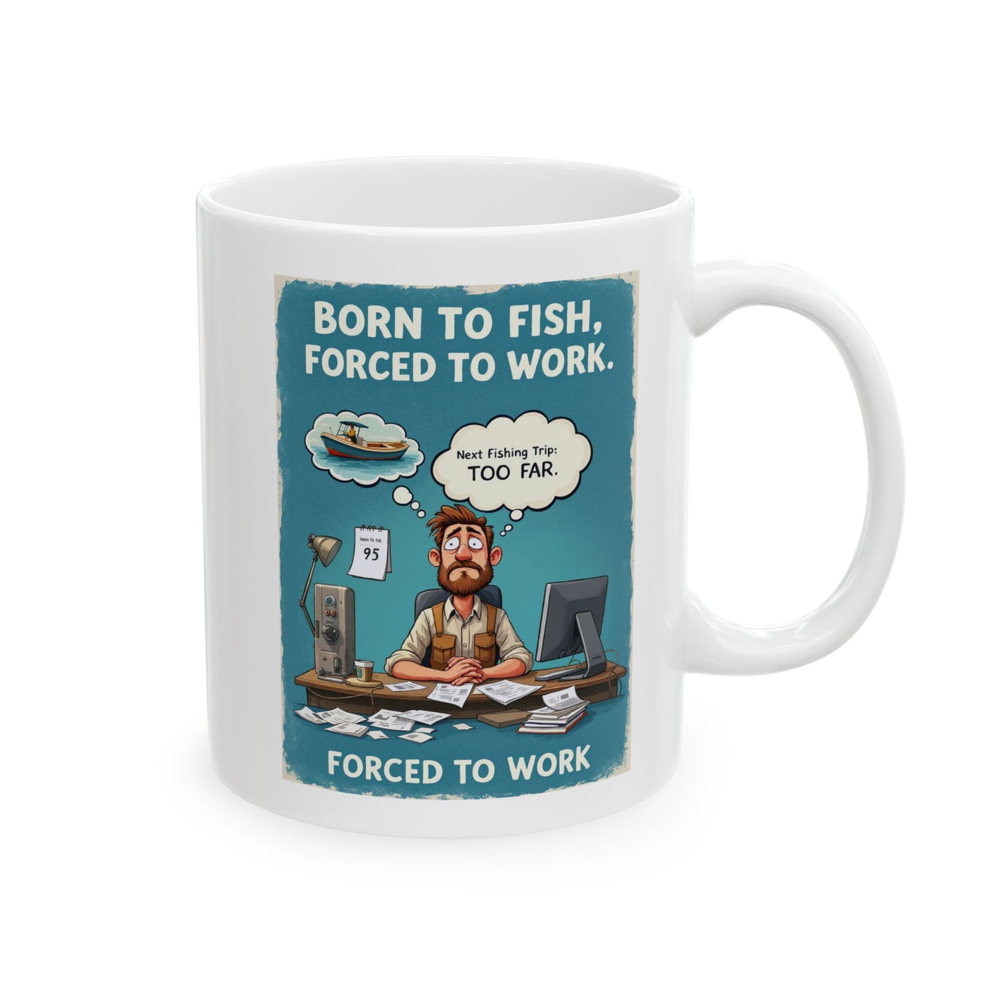 Funny Office Ceramic Mug, Coffee Lovers Gift, Work Motivation, Quirky Desk Decor, Perfect for Birthdays, Holidays, and Coworkers