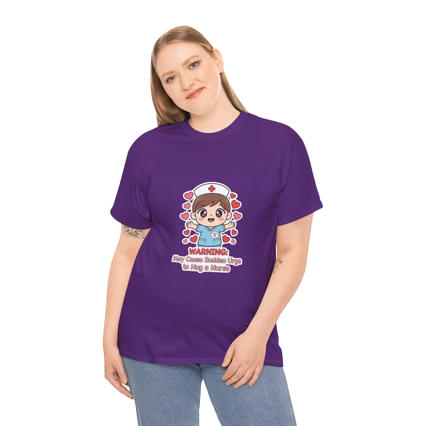 Nurse Humor Tee, Unisex Heavy Cotton Tee for Healthcare Workers, Cute Nurse Shirt, Gift for Nurses, Funny Medical Apparel, Casual T-Shirt
