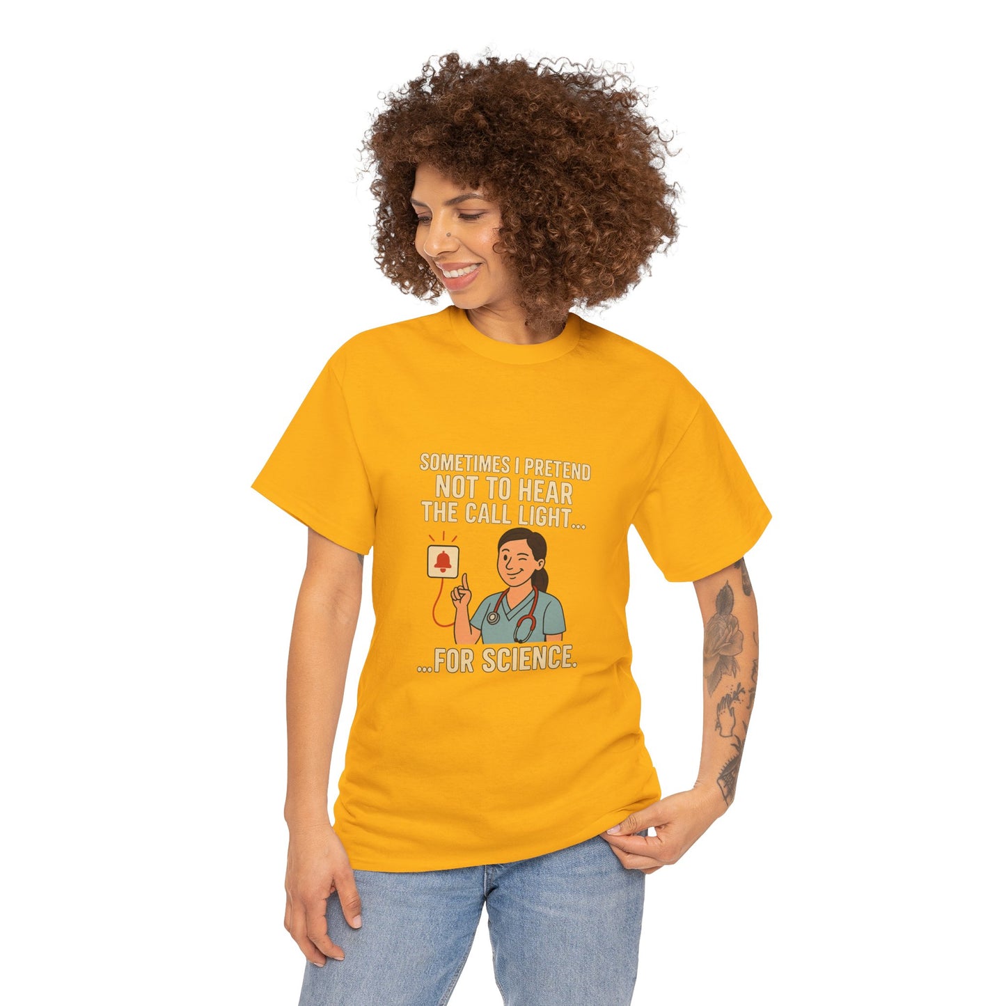 Funny Science Nurse Tee, Unisex Heavy Cotton Tee for Healthcare Workers, Gift for Nurses, Medical Humor Shirt, Nurses Week Apparel