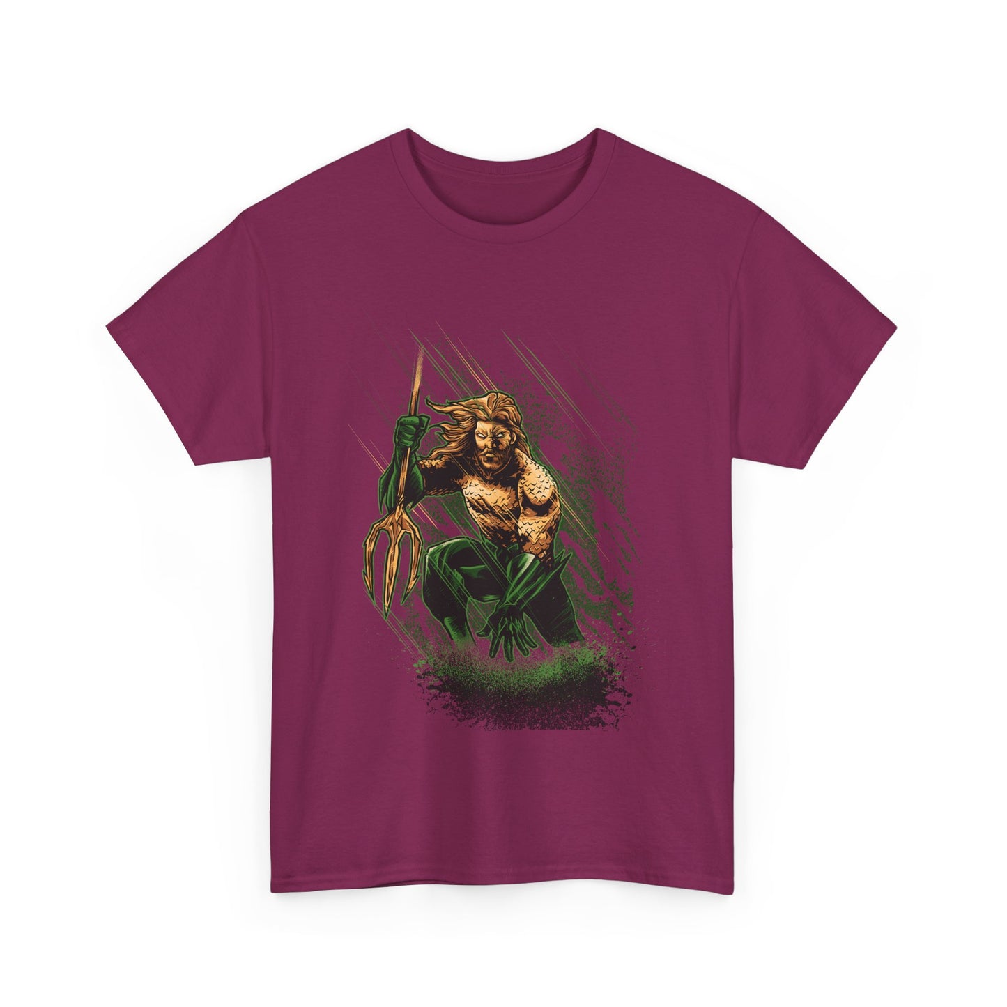Aquatic Hero Unisex Heavy Cotton Tee, Graphic Shirt, Ocean Lover Gift, Casual Wear, Gift for Him, Comic Fan Apparel
