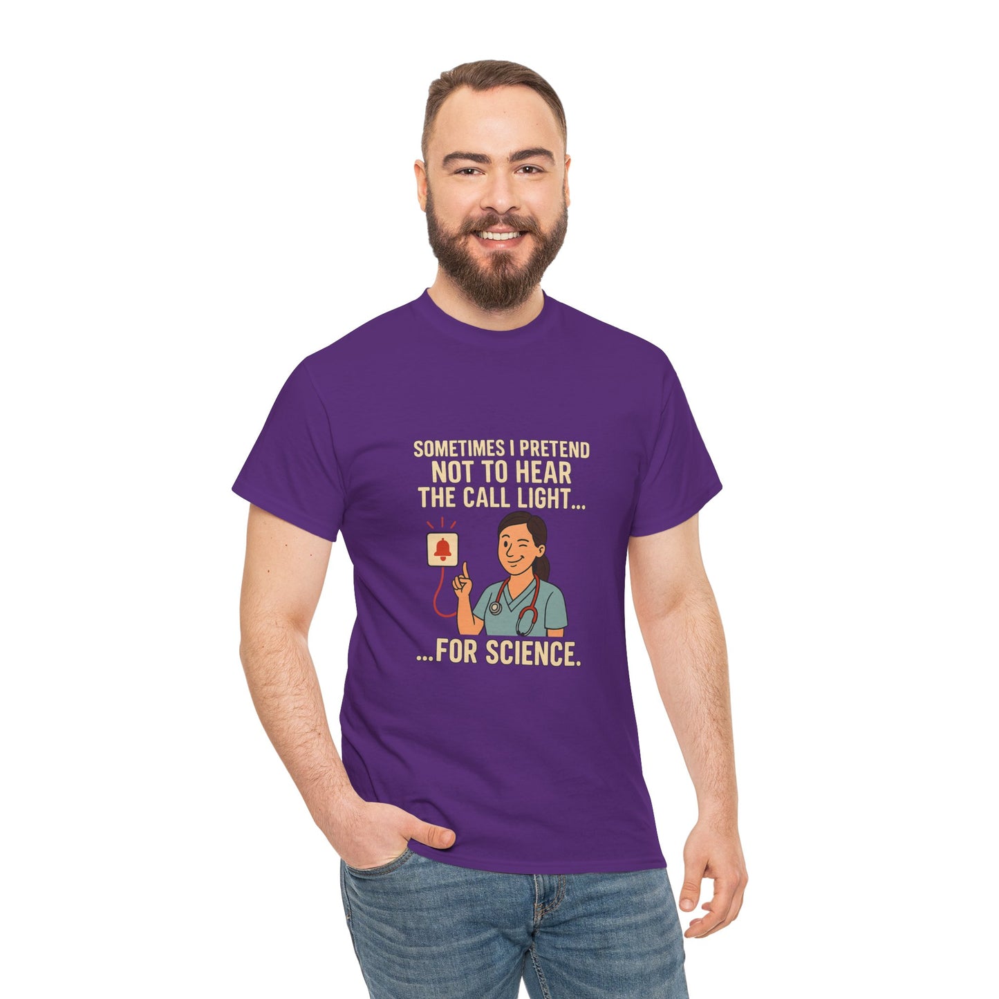 Funny Science Nurse Tee, Unisex Heavy Cotton Tee for Healthcare Workers, Gift for Nurses, Medical Humor Shirt, Nurses Week Apparel