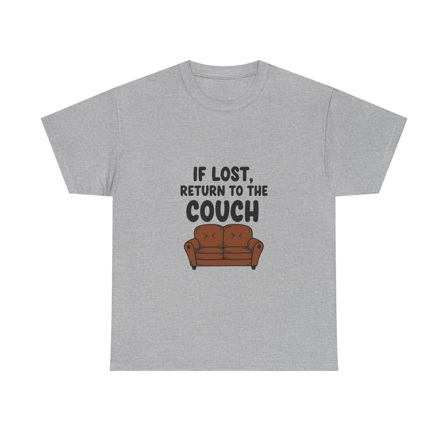 Funny Couch Tee, Unisex Heavy Cotton Tee, Comfort Shirt for Homebodies, Perfect Gift for Couch Lovers, Casual Wear, Quirky Shirt