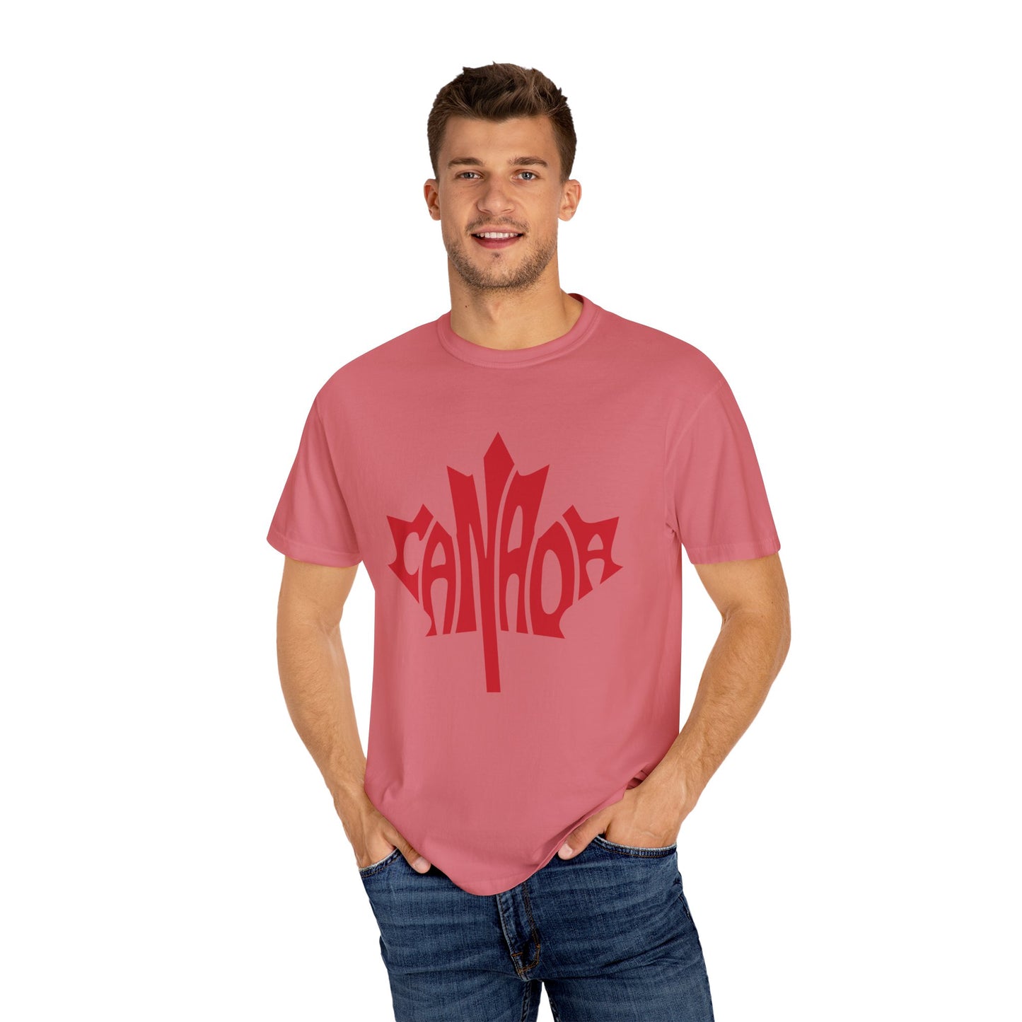 Canada Graphic T-Shirt, Unisex Tee, Garment-Dyed Style, Casual Wear, Summer Essentials, Canadian Pride, Unique Gift Idea