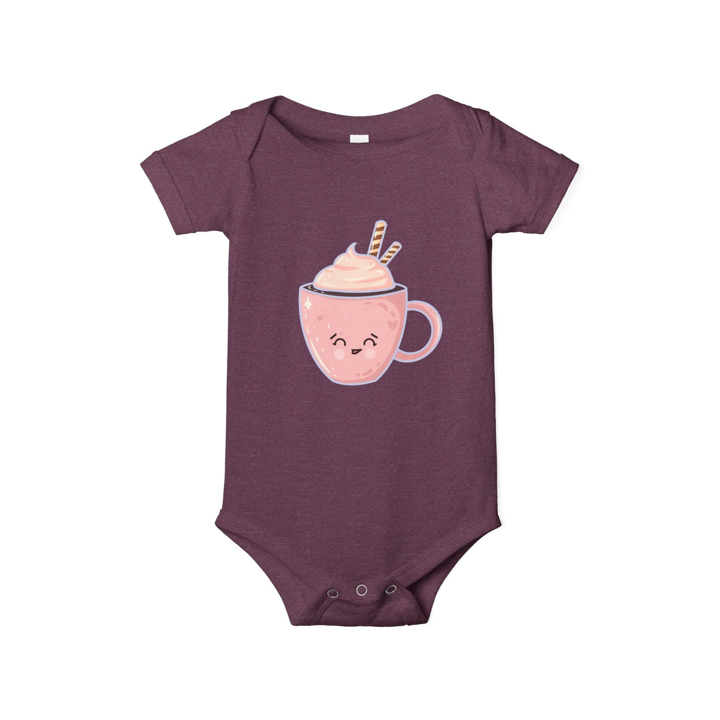 Cute Hot Chocolate Infant Onesie, Baby Shower Gift, Holiday Outfit, Newborn Clothing, Festive Baby Wear, Winter Celebration Attire