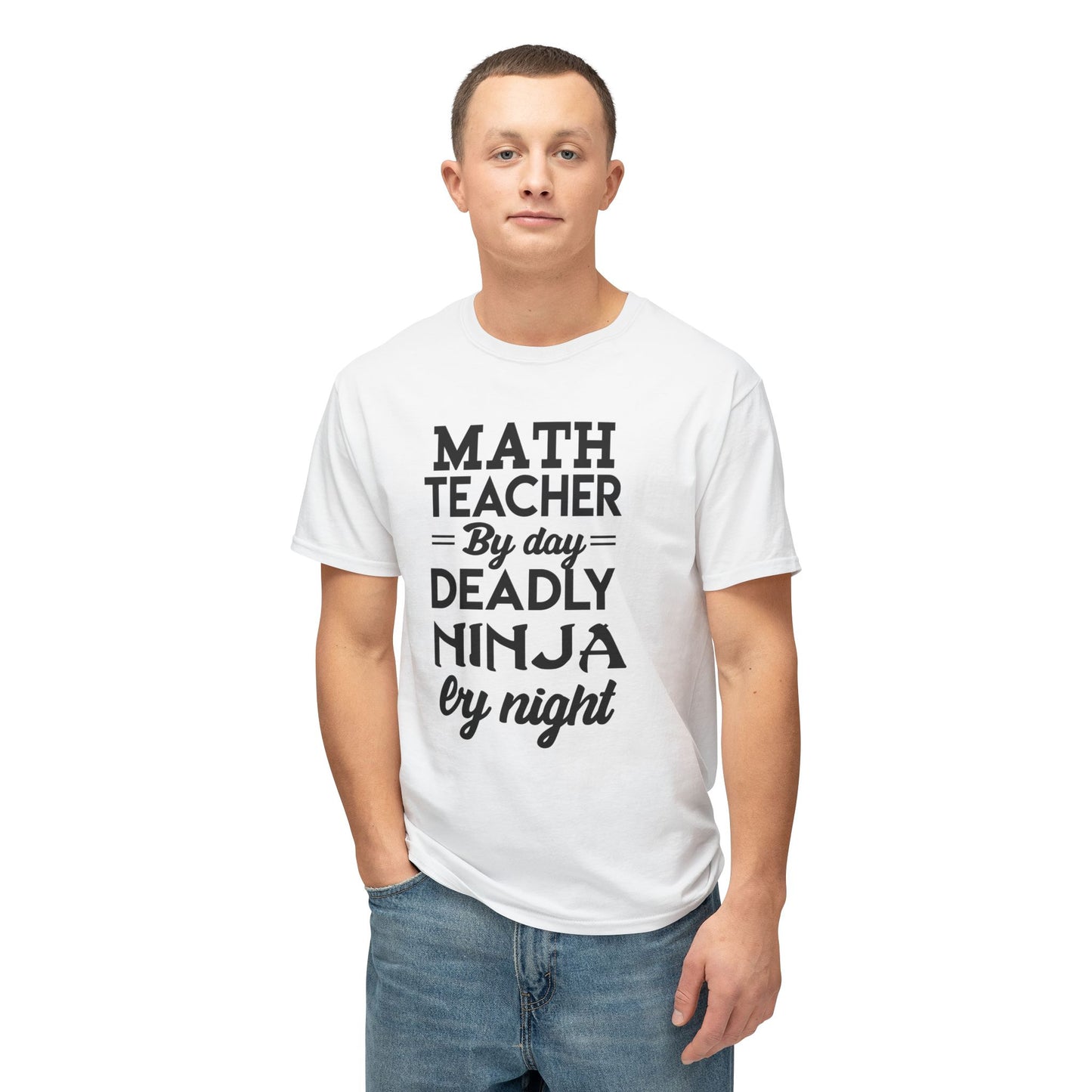 Math Teacher Ninja Unisex T-shirt - Fun Gift for Educators, Teacher Appreciation, Back to School, Funny Classroom Style