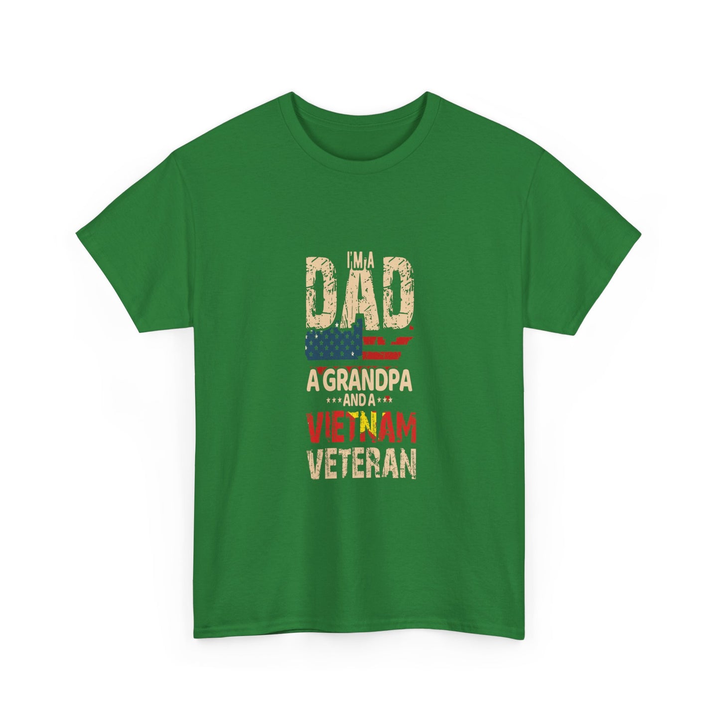 Vietnam Veteran Dad T-Shirt, Unisex Heavy Cotton Tee for Father's Day, Patriotic Gift, Grandpa Shirt, Memorial Day Tops
