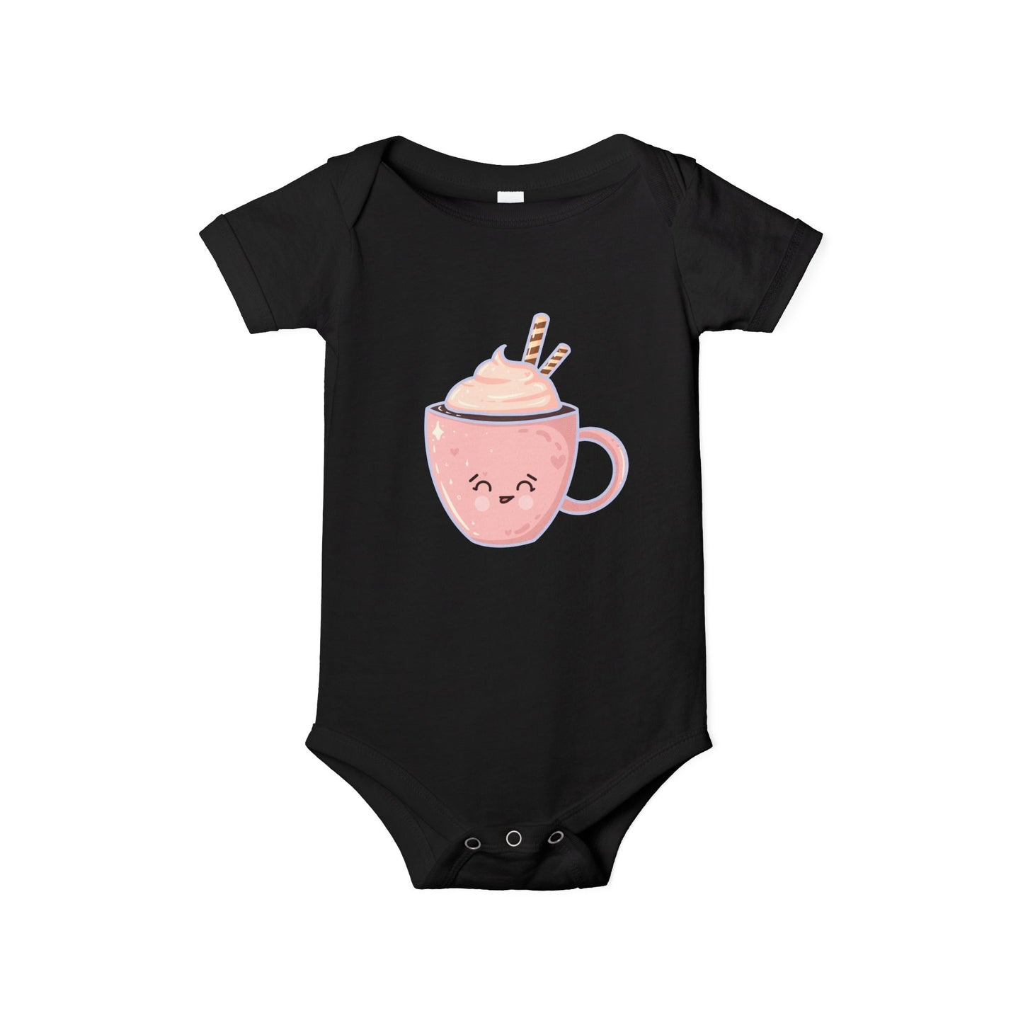 Cute Hot Chocolate Infant Onesie, Baby Shower Gift, Holiday Outfit, Newborn Clothing, Festive Baby Wear, Winter Celebration Attire