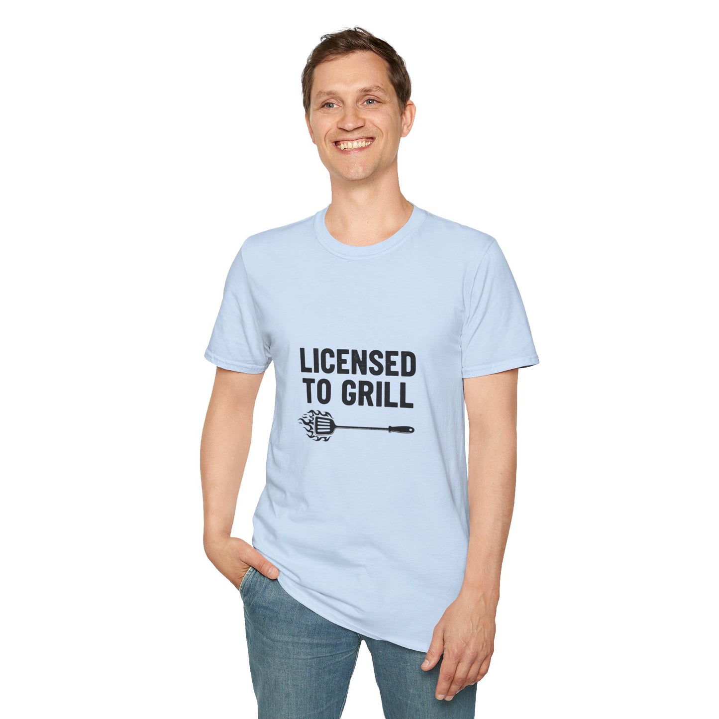 Licensed to Grill Unisex T-Shirt | Funny BBQ Apparel, Grilling Gift, Summer Cookout Top, Foodie Shirt, Outdoor Party Wear