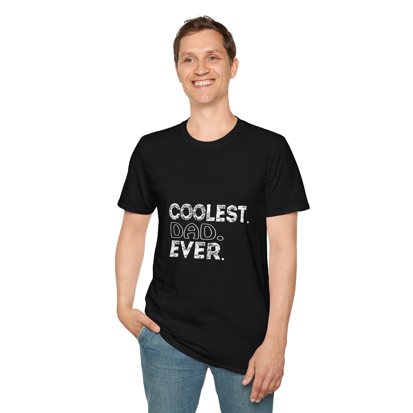 Coolest Dad Ever Unisex T-Shirt, Father’s Day Gift, Dad Apparel, Softstyle Tee, Cute Gift for Dads, Casual Wear