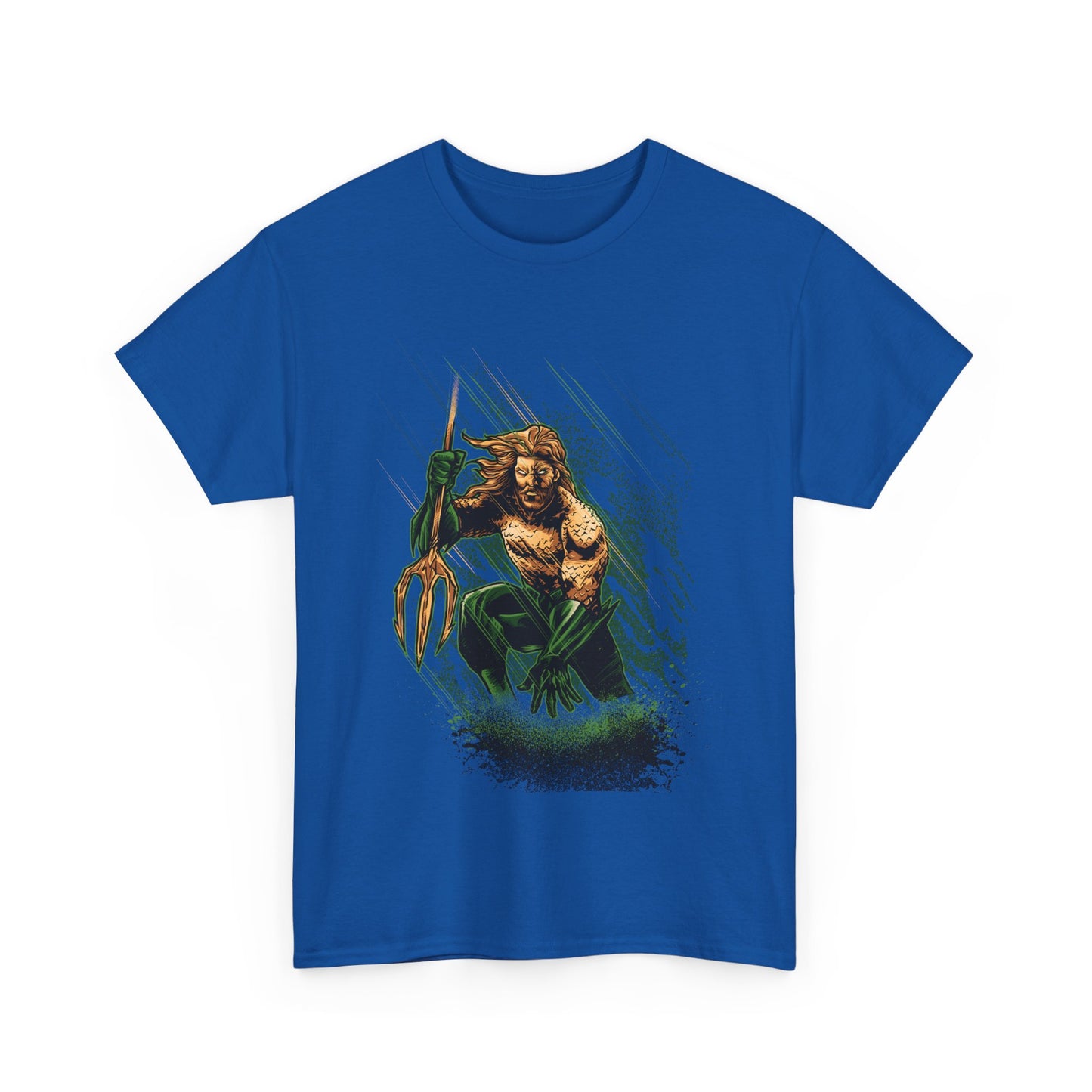 Aquatic Hero Unisex Heavy Cotton Tee, Graphic Shirt, Ocean Lover Gift, Casual Wear, Gift for Him, Comic Fan Apparel