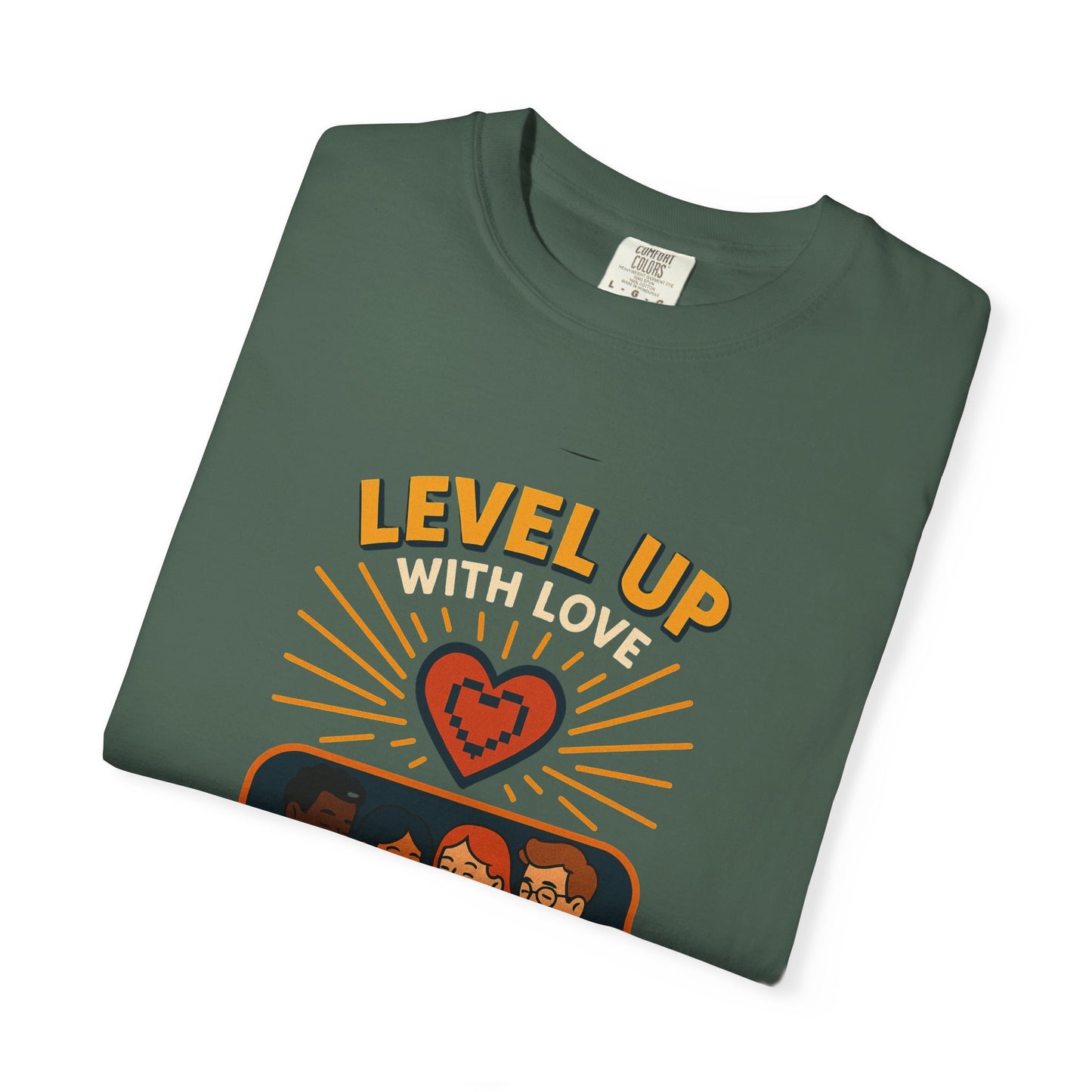 Level Up With Love T-Shirt, Vintage Style Tee, Unisex Casual Wear, Perfect Gift for Friends, Everyday Comfort Shirt
