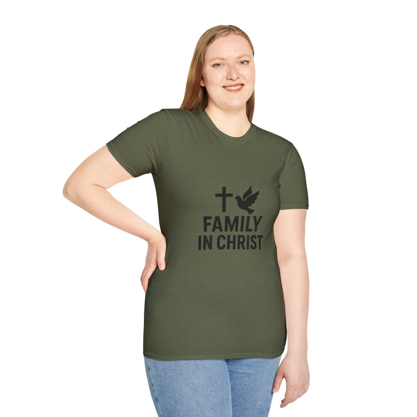 Faith-Inspired Family T-Shirt, Christian Gift, Unisex Tee for Family Events, Church Outfits, Religious Apparel