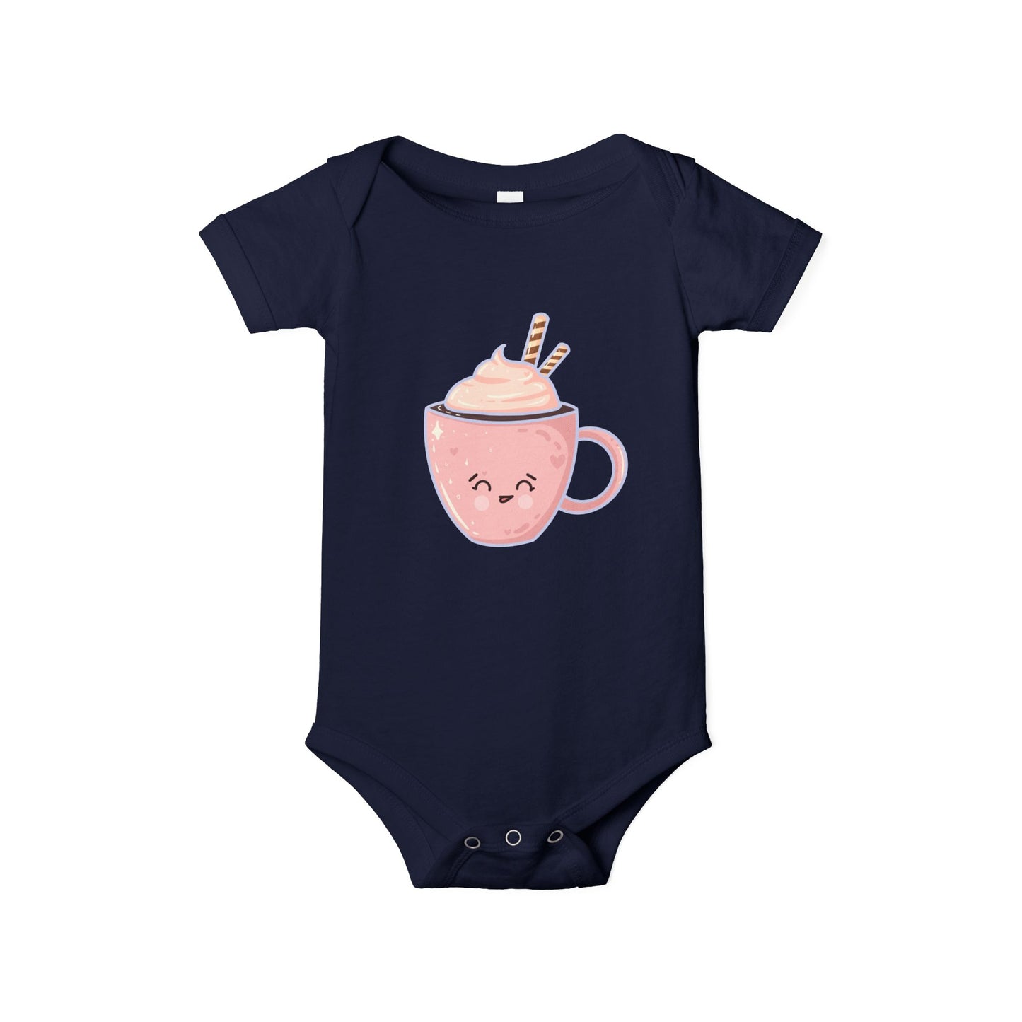 Cute Hot Chocolate Infant Onesie, Baby Shower Gift, Holiday Outfit, Newborn Clothing, Festive Baby Wear, Winter Celebration Attire