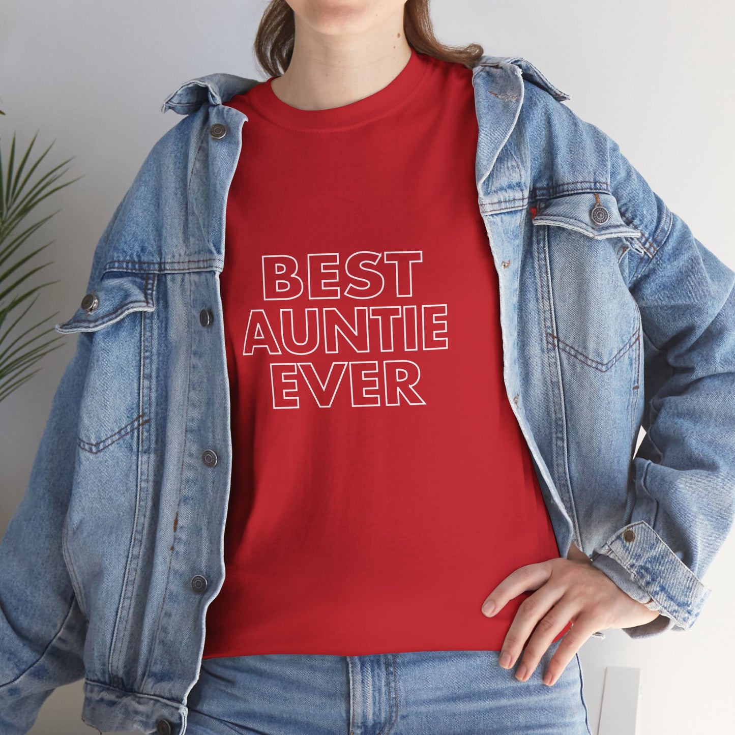 Best Auntie Ever Unisex Cotton Tee, Gift for Aunt, Cute Aunt Shirt, Mother's Day Gift, Family Tee, Everyday Casual Wear