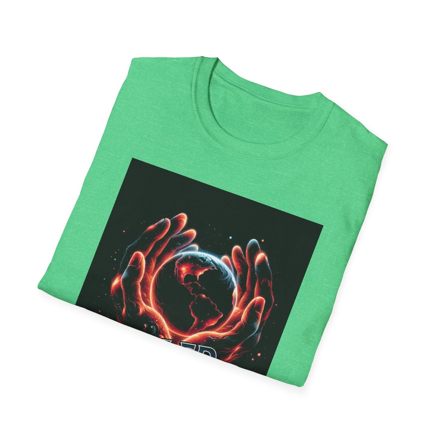 Cradled by Infinity T-Shirt, Cosmic Graphic Tee, Unisex Softstyle Shirt, Gift for Space Lovers, Fun Casual Wear, Summer Outfit