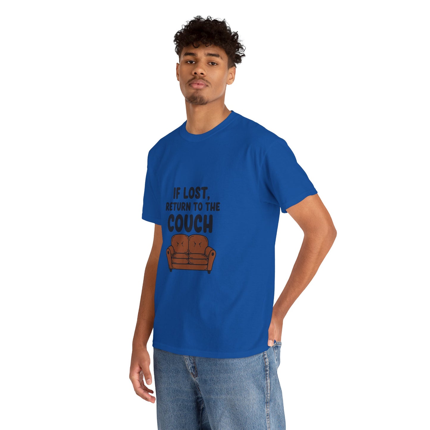 Funny Couch Tee, Unisex Heavy Cotton Tee, Comfort Shirt for Homebodies, Perfect Gift for Couch Lovers, Casual Wear, Quirky Shirt