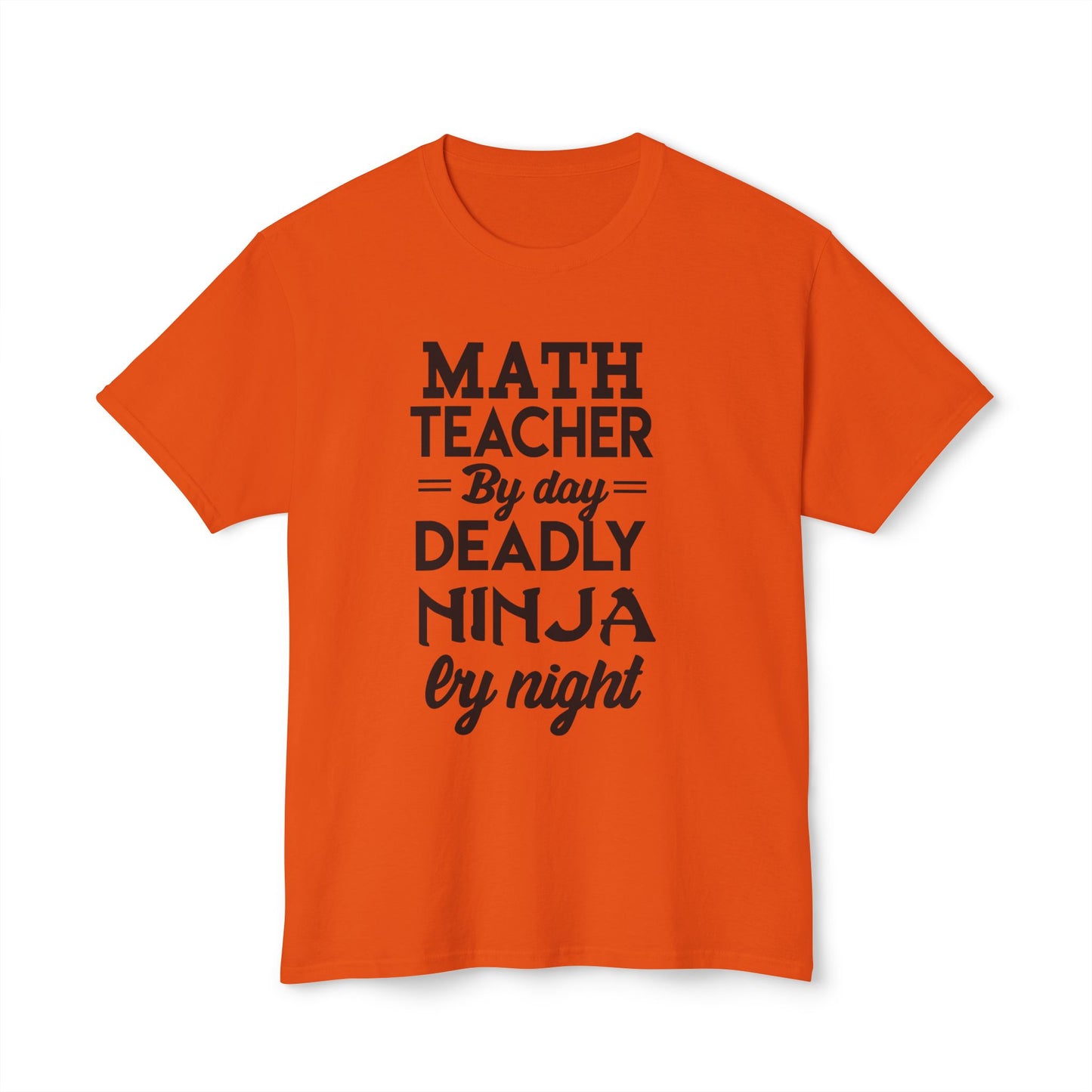 Math Teacher Ninja Unisex T-shirt - Fun Gift for Educators, Teacher Appreciation, Back to School, Funny Classroom Style
