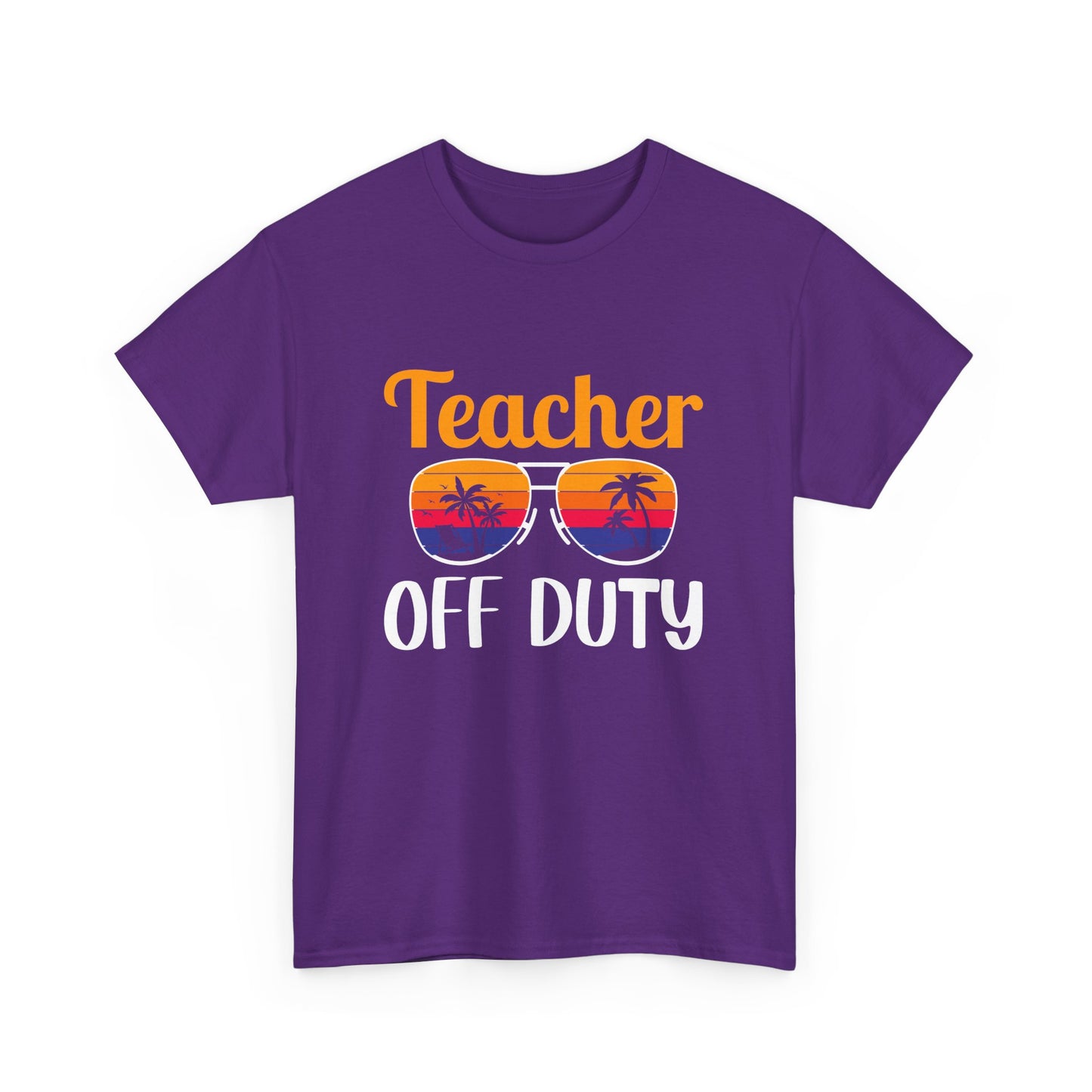Teacher Off Duty Graphic Tee, Summer Teacher Shirt, Vacation Style, Gift for Educators, Relaxed Fit T-Shirt